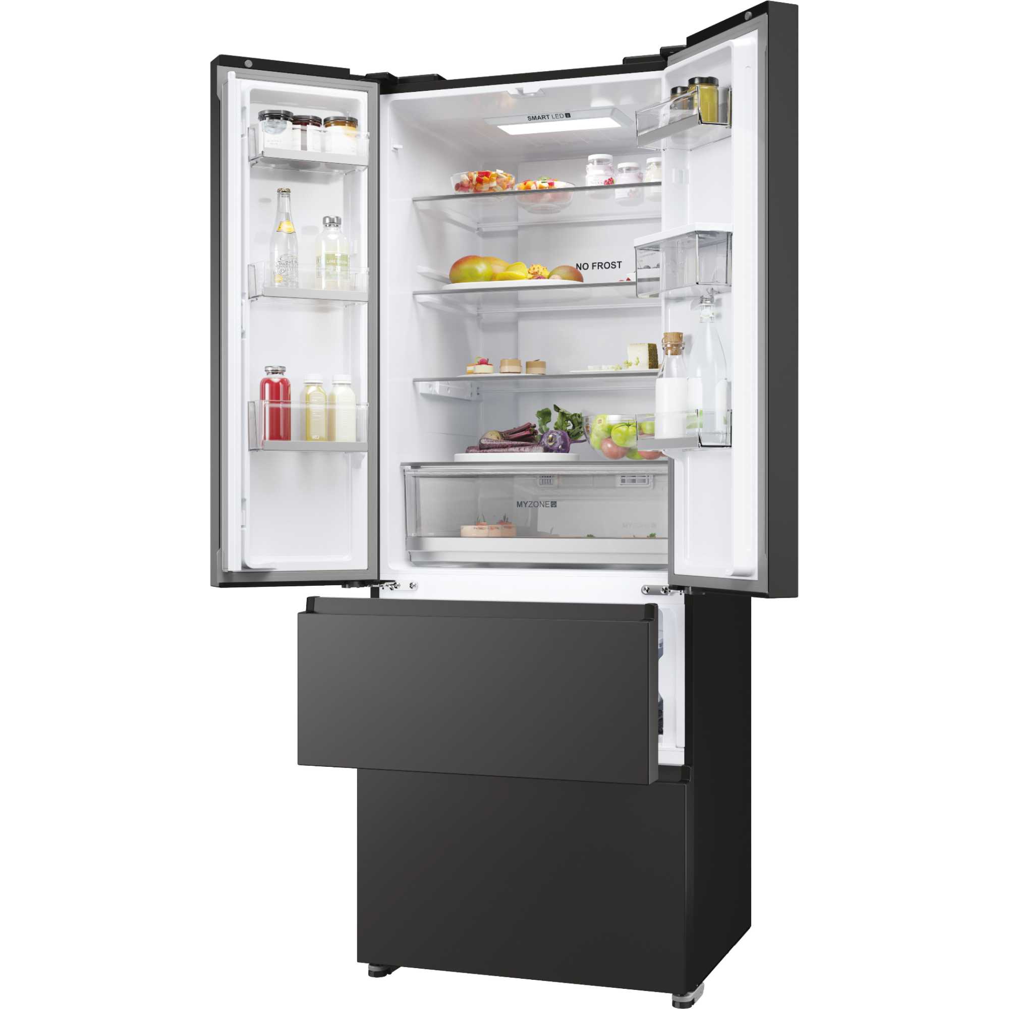 HFR5719EWPB 700mm Total No Frost Fridge Freezer - Black