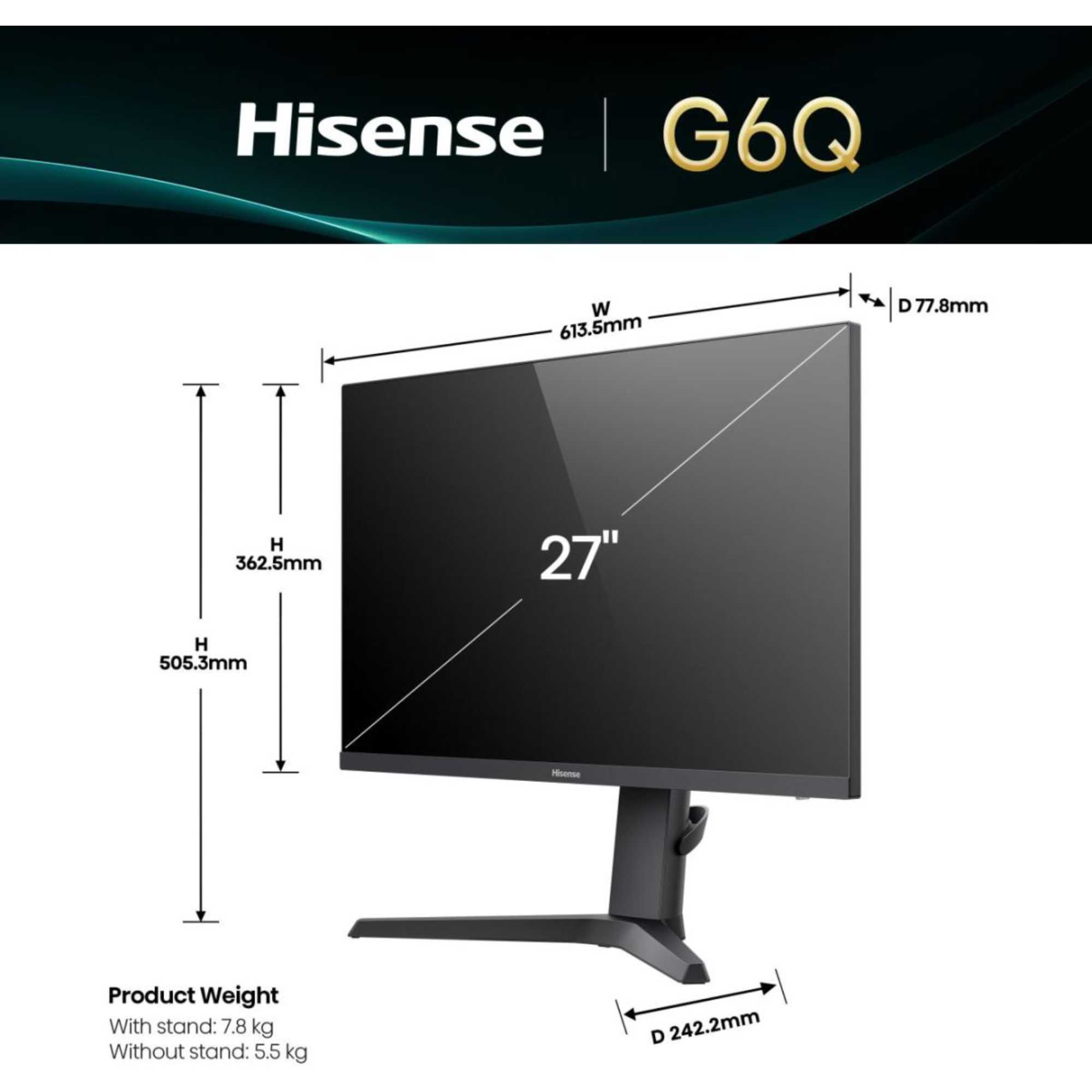 27" IPS 300Hz 1ms FreeSync Gaming Monitor - 27G6QUK