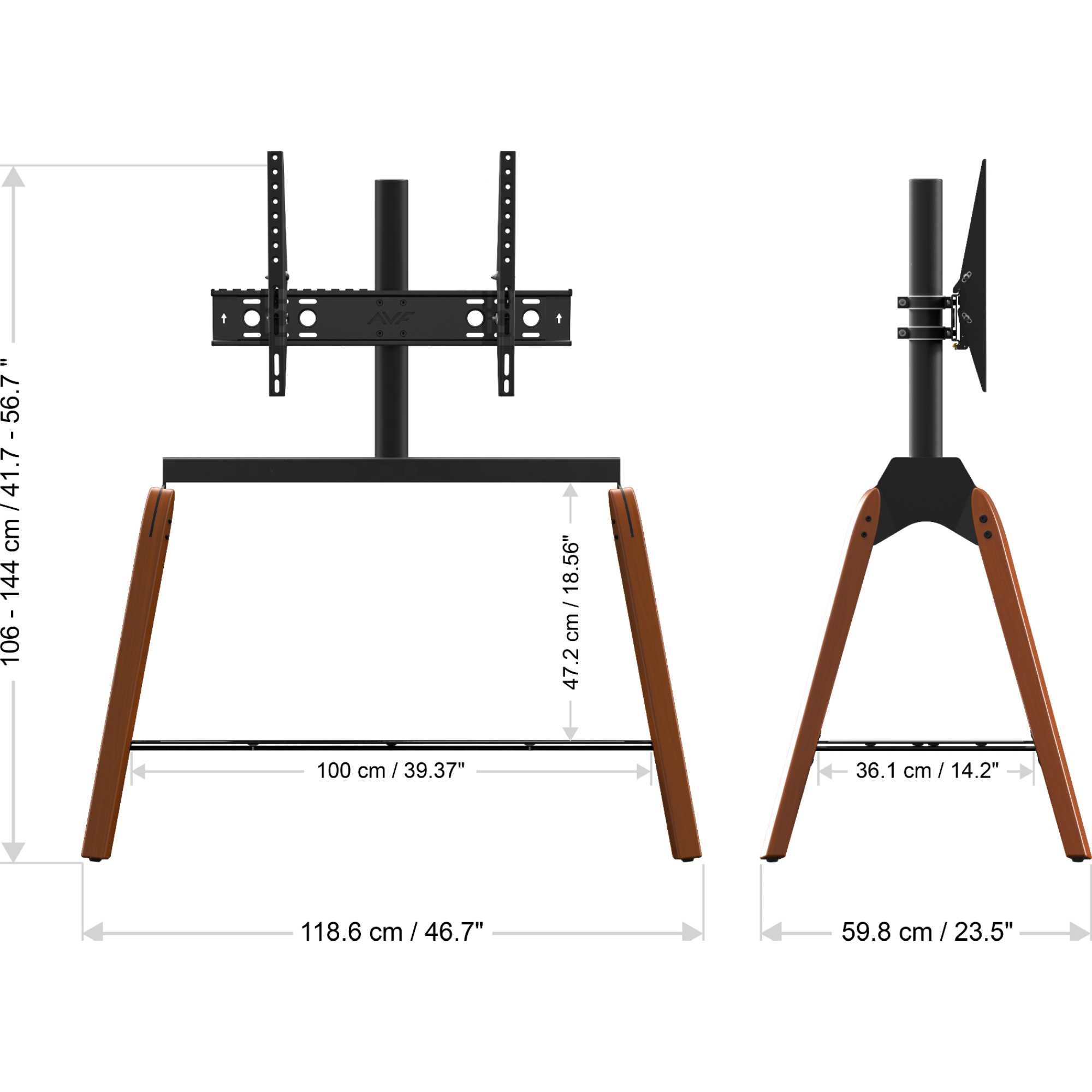 FSL1120HOQDWB Hoxton Quad TV Stand - Dark Wood