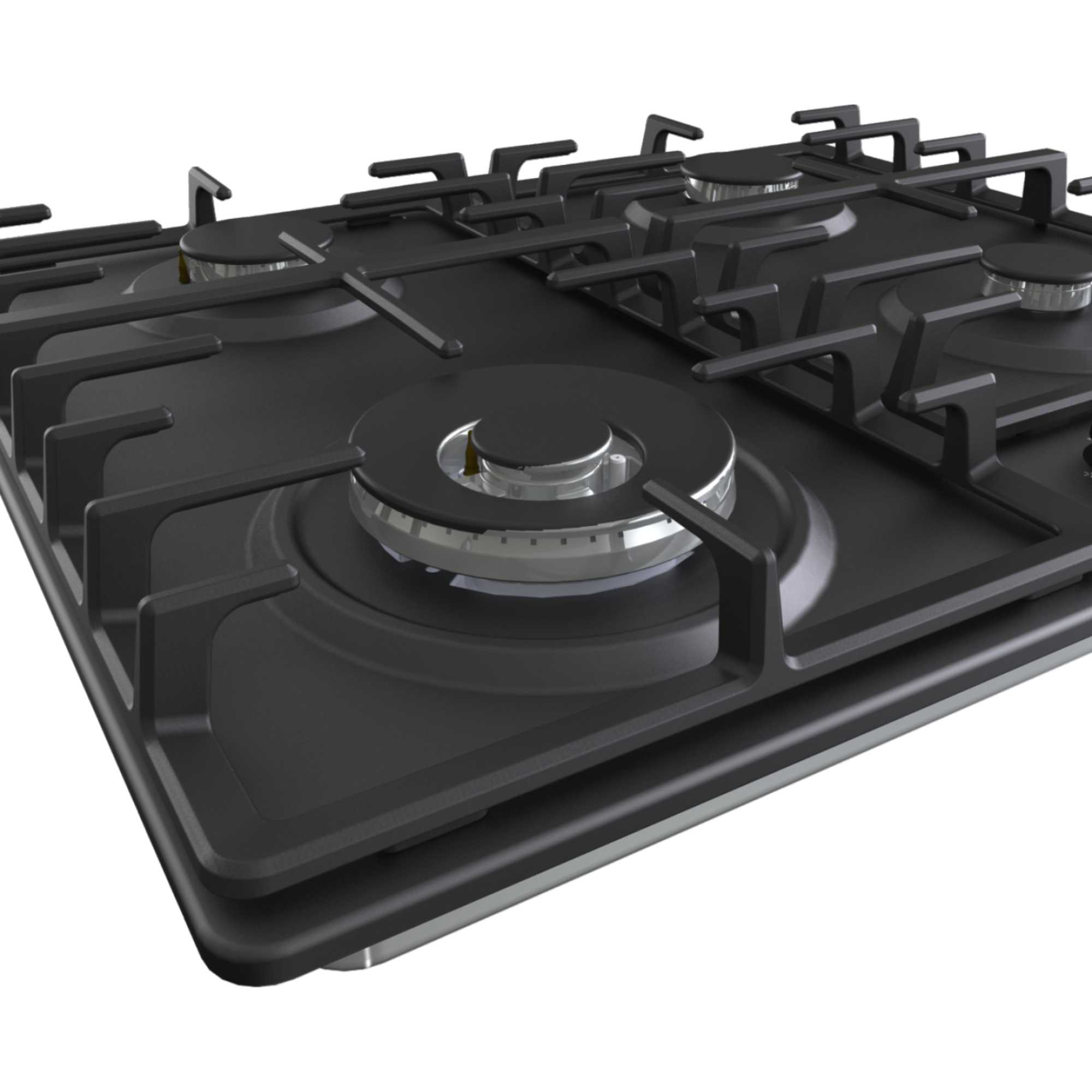 GM663BHF Hi2 60cm 4 Zone Gas Hob - Black