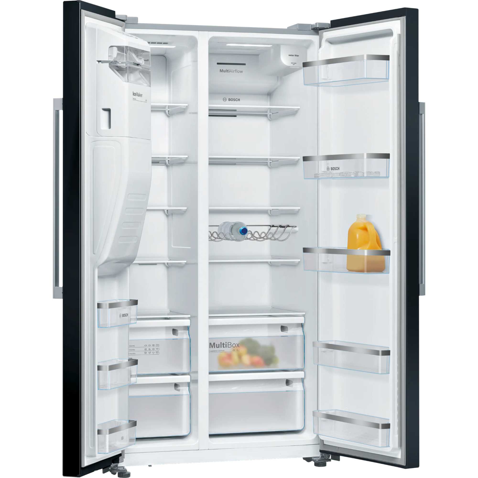 KAD93ABEP Series 6 American Style Total No Frost Fridge Freezer - Black