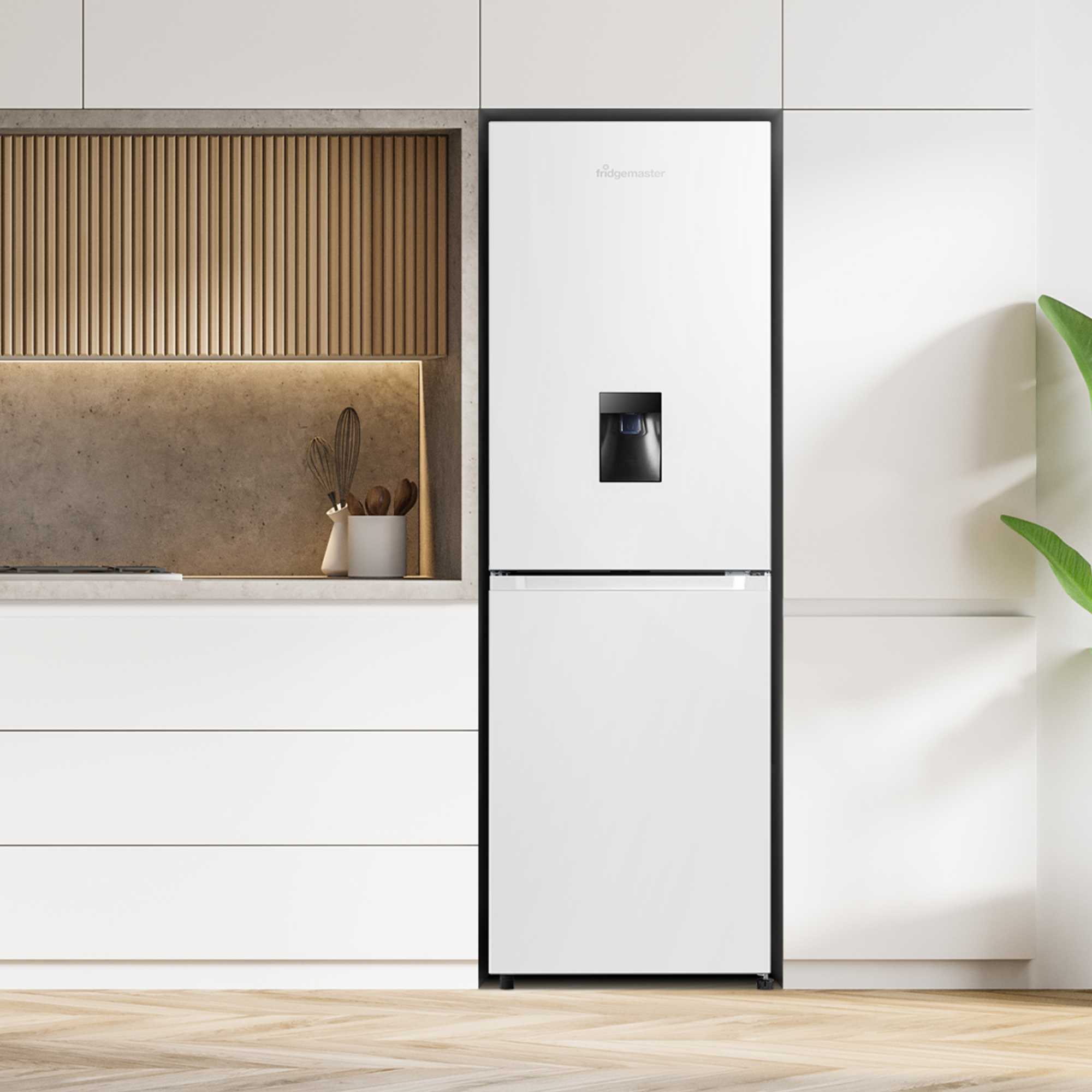 MC55251DE 256L Total No Frost Fridge Freezer with Water Dispenser - White