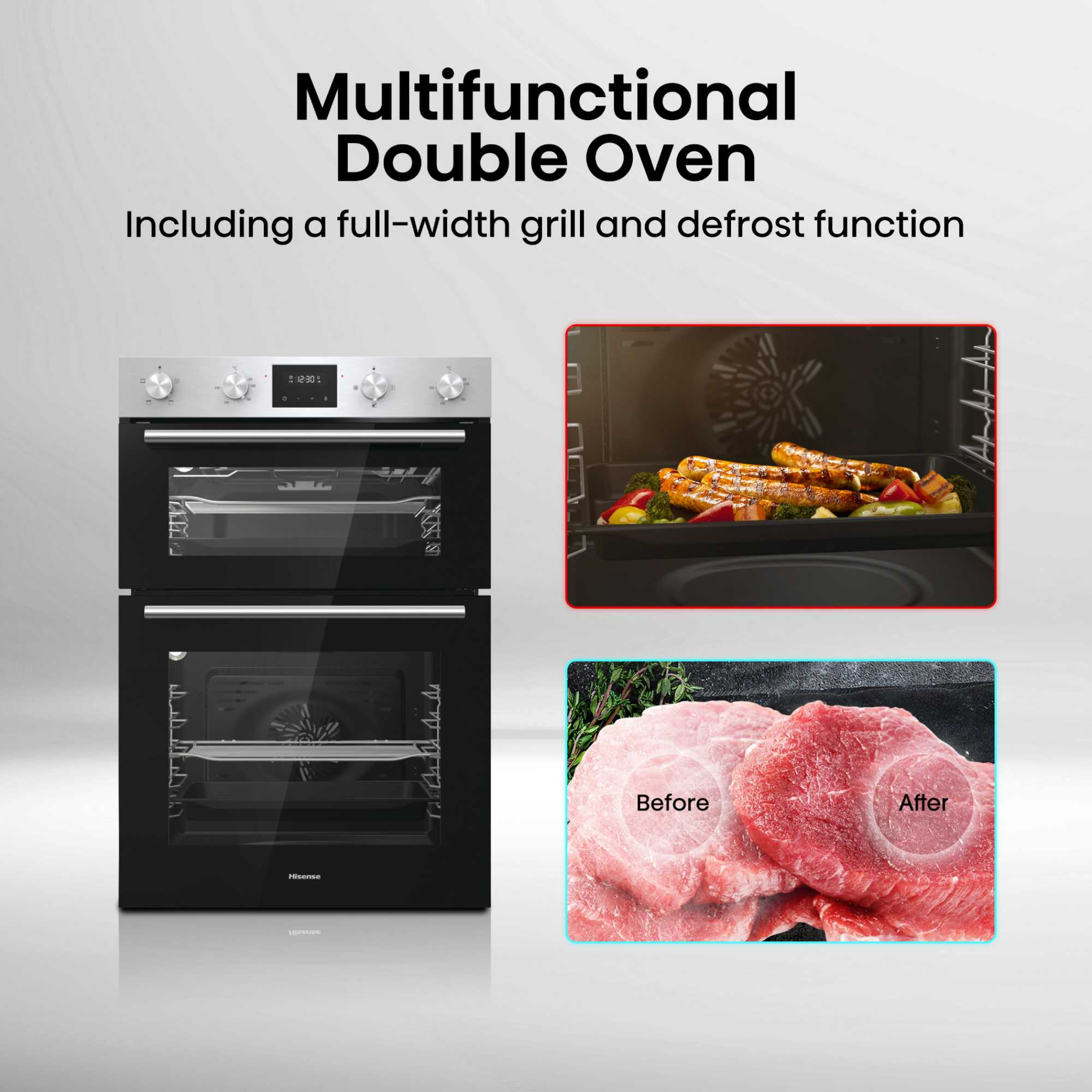 BID95211XUK Built-In Double Oven - Stainless Steel