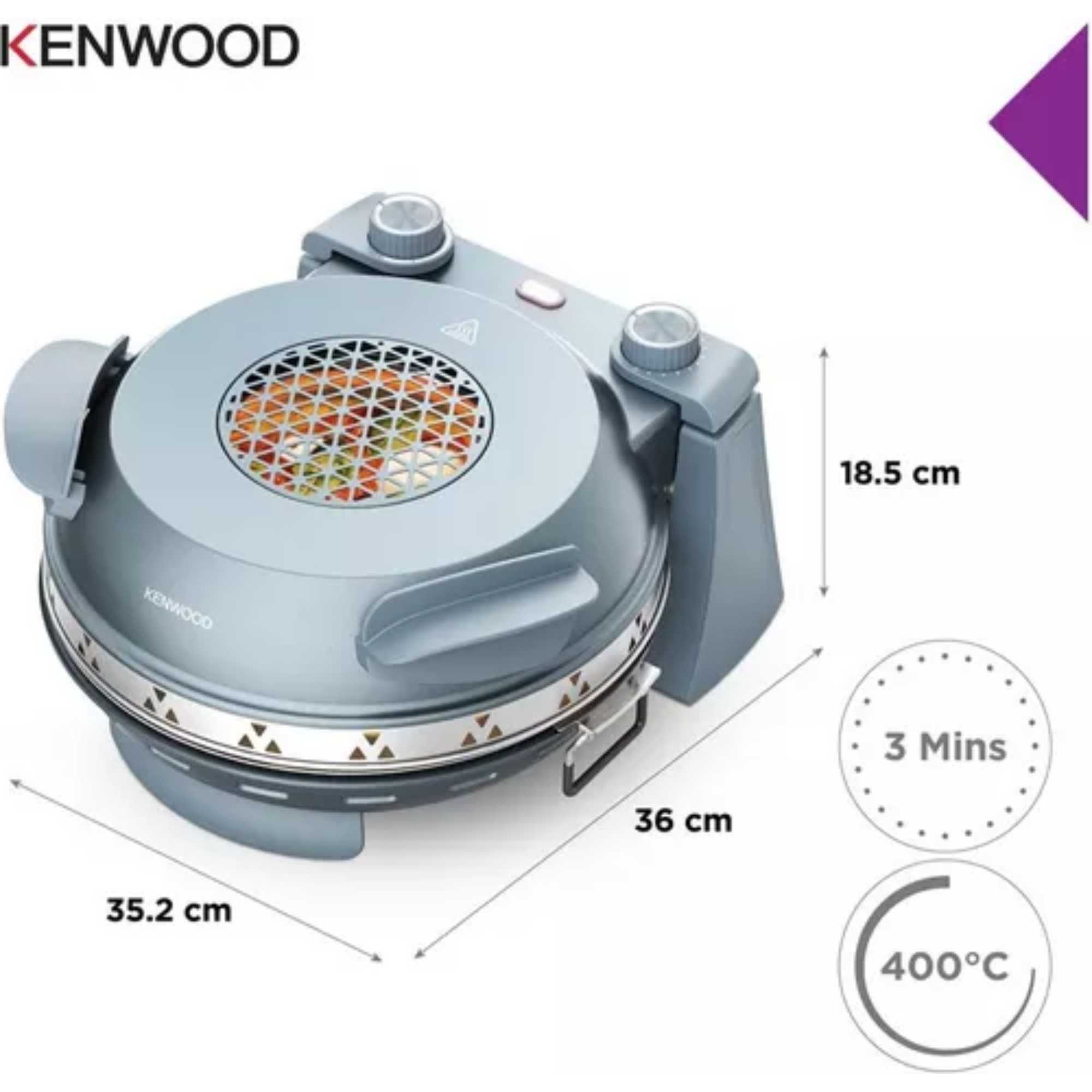 My Pizzeria KPO10.000GY Pizza Oven - Grey
