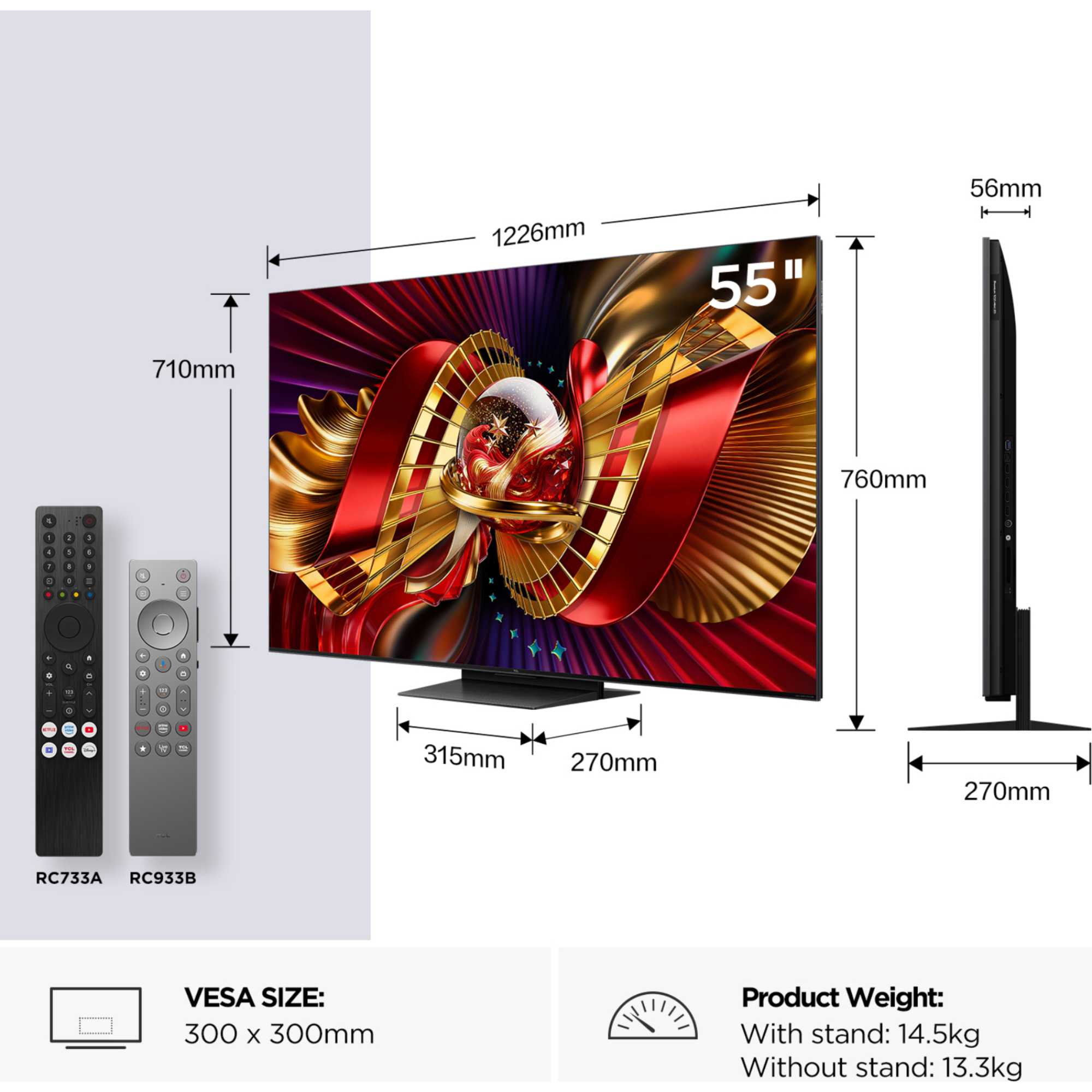 C8LUK 55" 4K Ultra HD SQD-Mini LED Smart TV - 55C8LUK