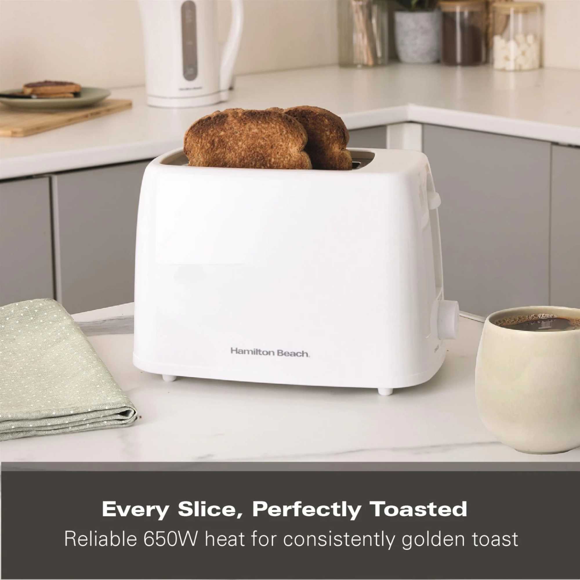 HB1116W Essential 2 Slice Toaster - White