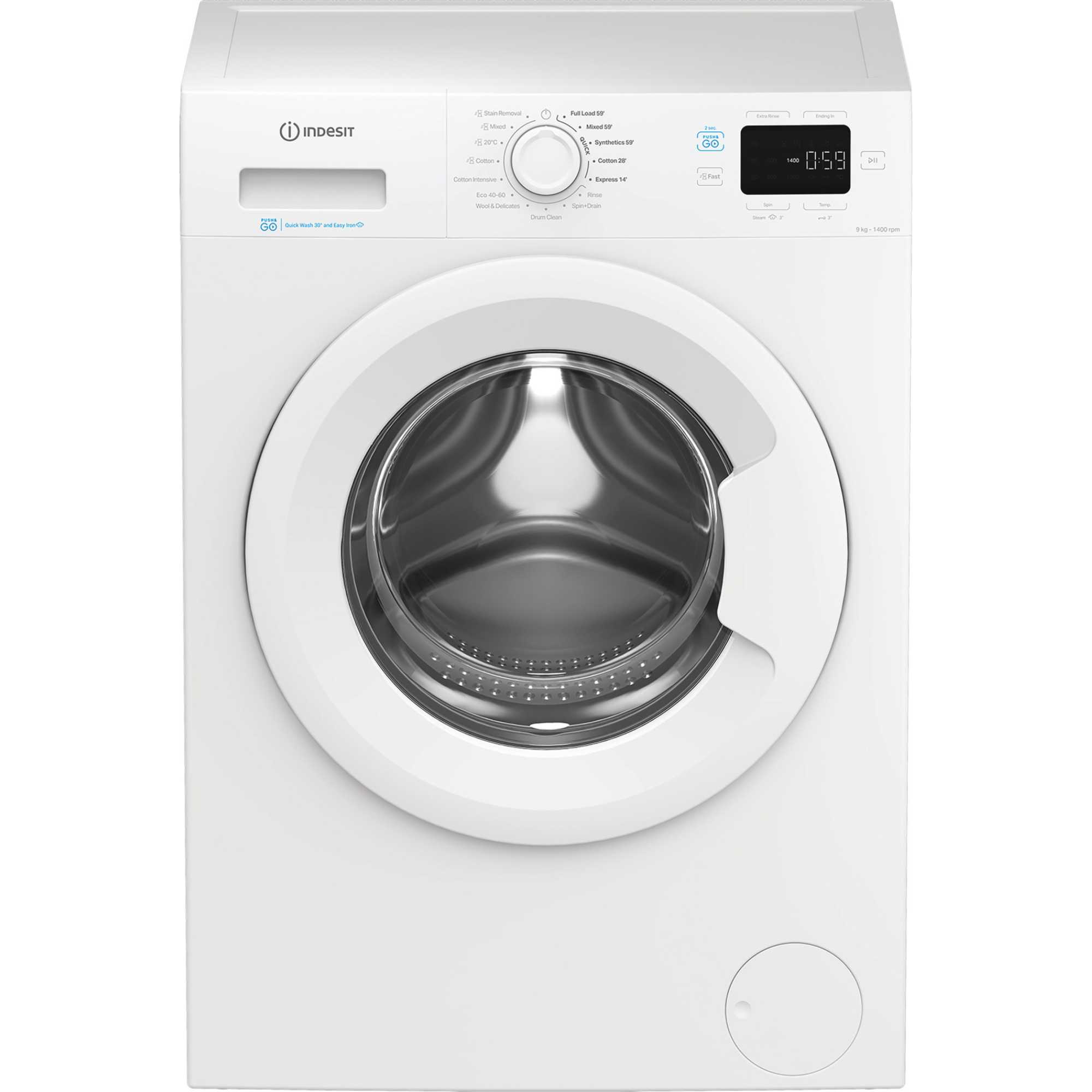IP 946 PUSH&GO UK 9kg 1400rpm Washing Machine - White