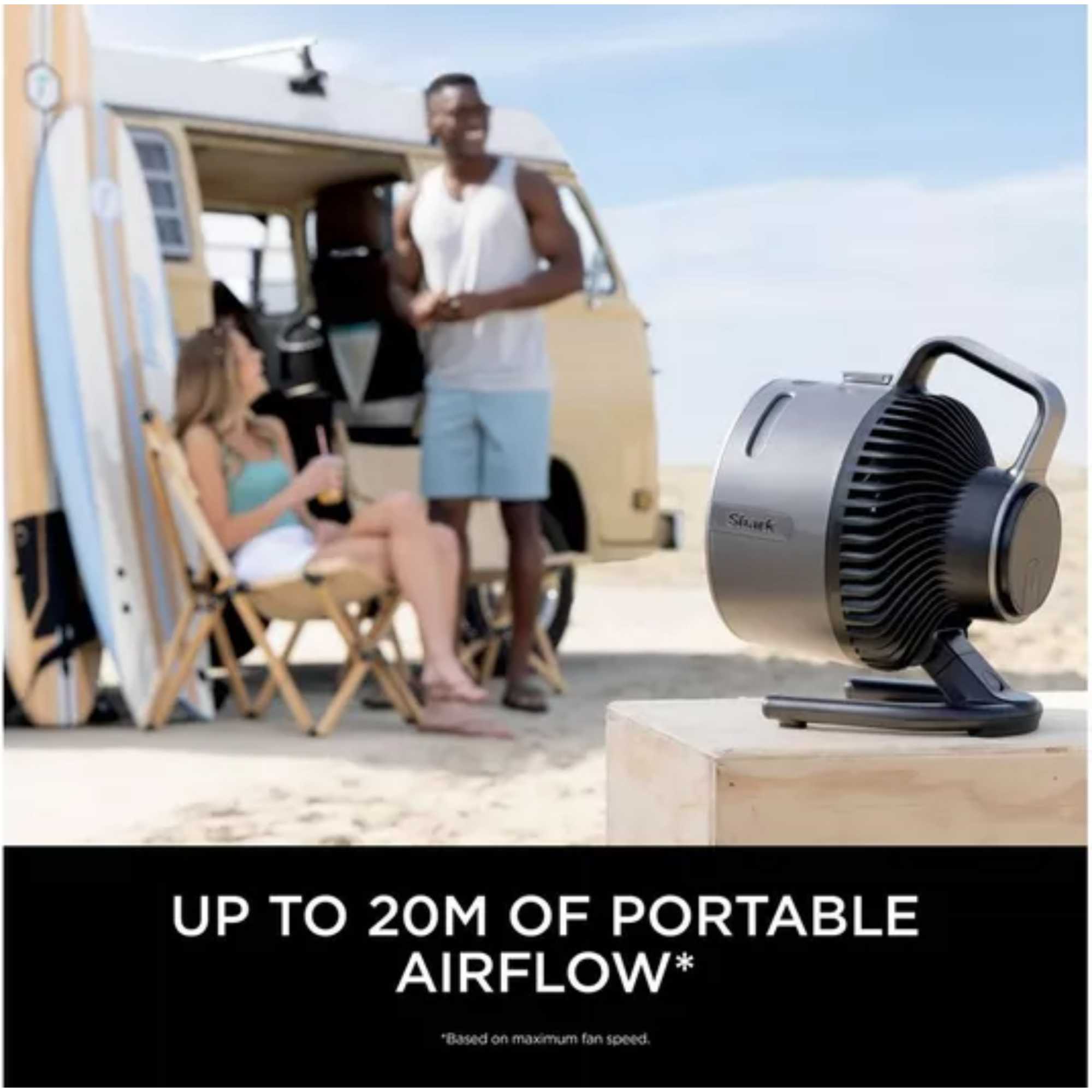 FA050UK FlexBreeze HydroGo Outdoors & Indoors Misting Fan - Grey Charcoal