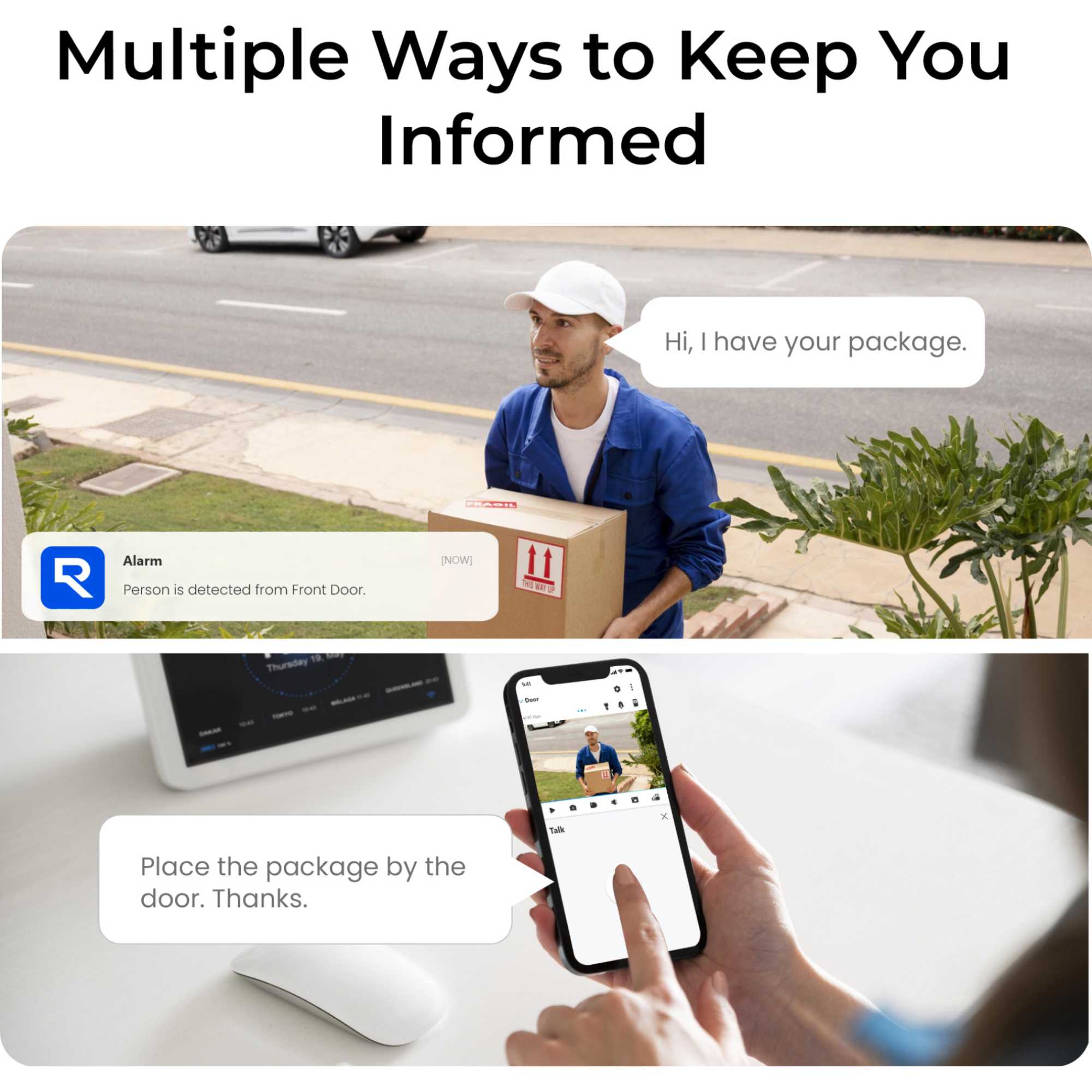 2K+ WiFi Video Doorbell, Smart Detection with Chime + 64GB