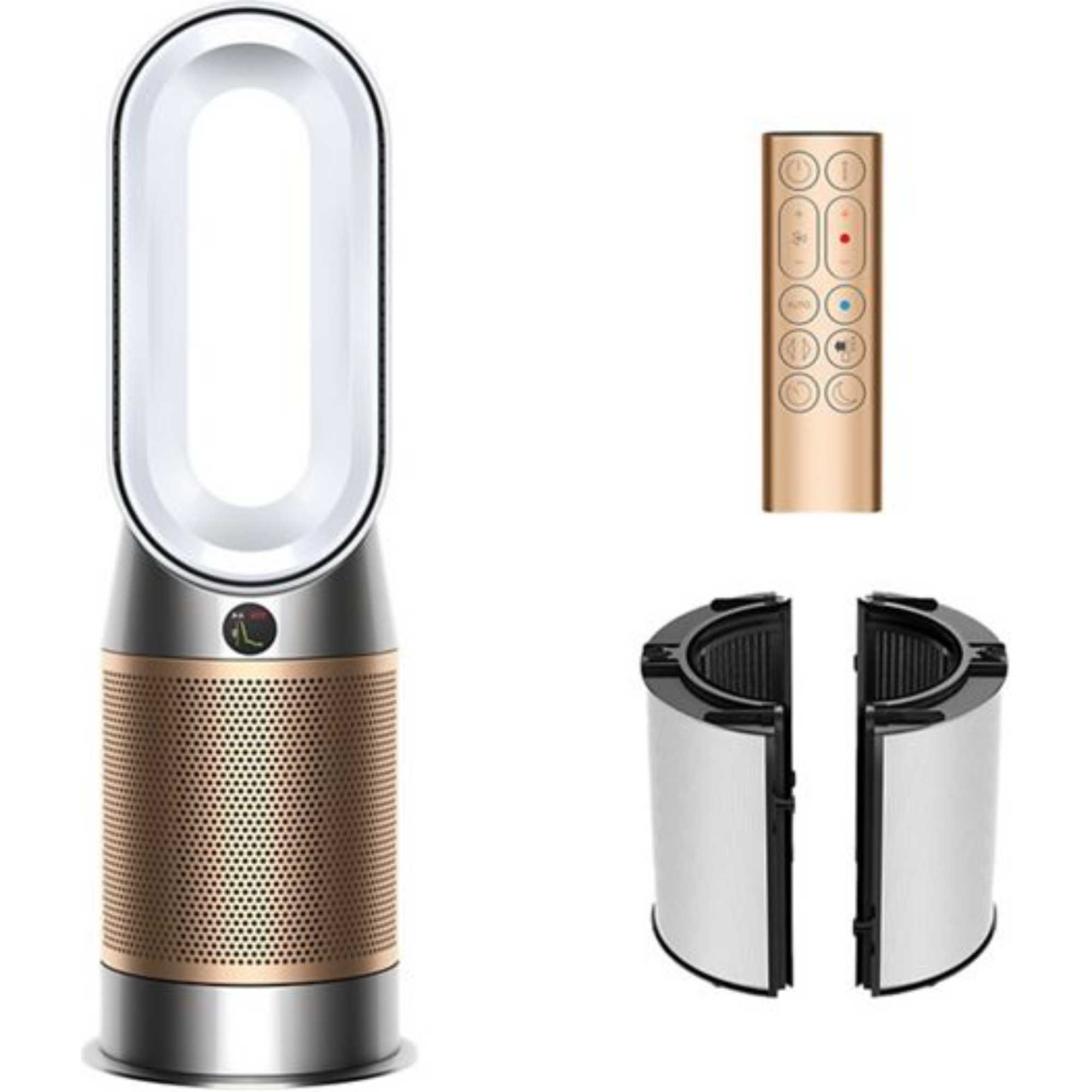 HP12 Hot+Cool De-NOx Purifying Fan Heater - White/Gold