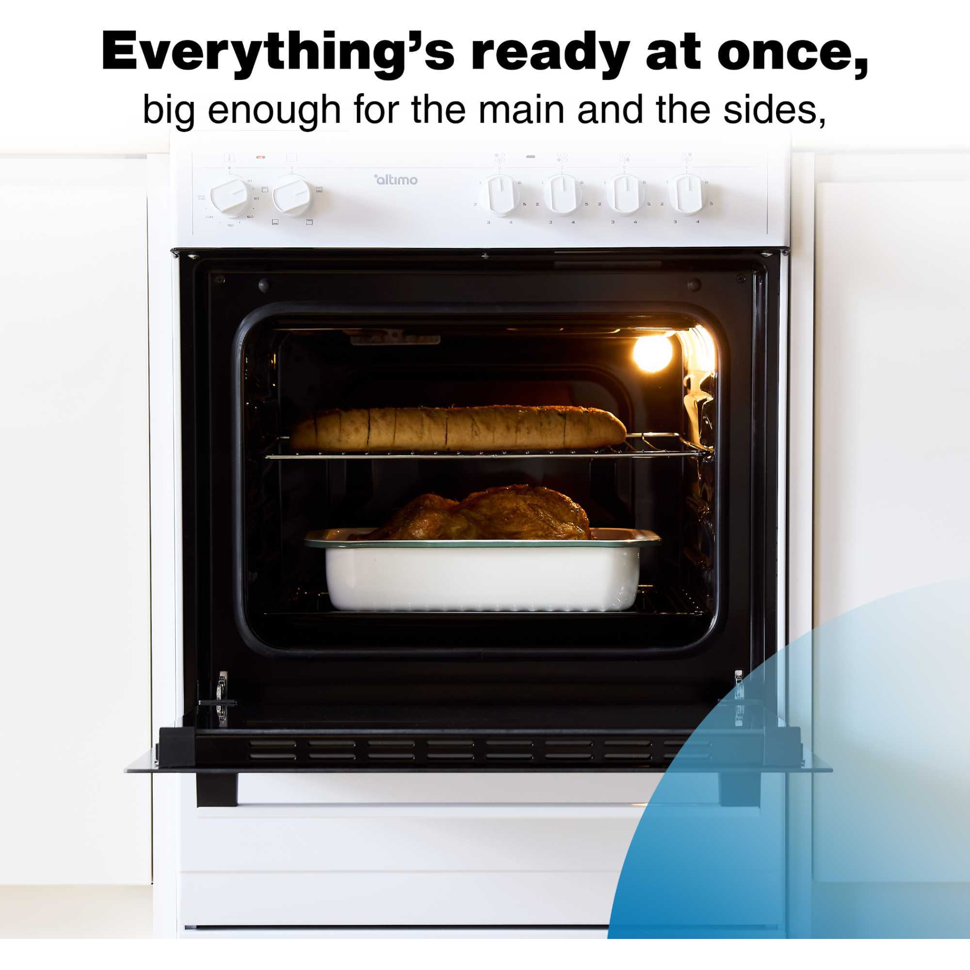 CESS602W 60cm Electric Single Cavity Cooker - White