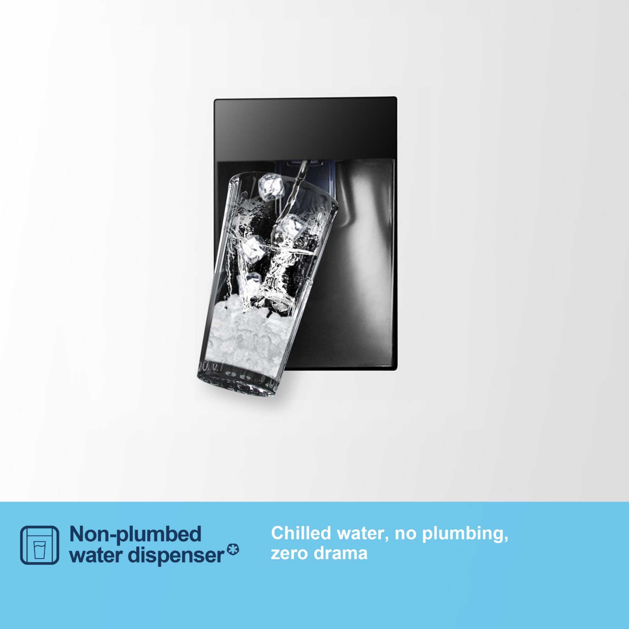 MC55251DE 256L Total No Frost Fridge Freezer with Water Dispenser - White