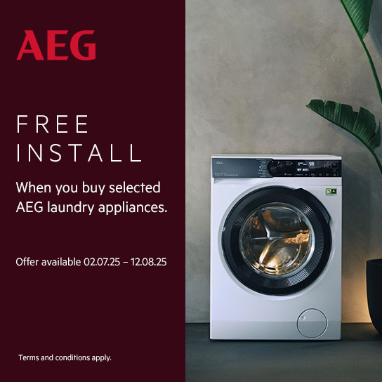 Free install when you buy selected AEG appliances