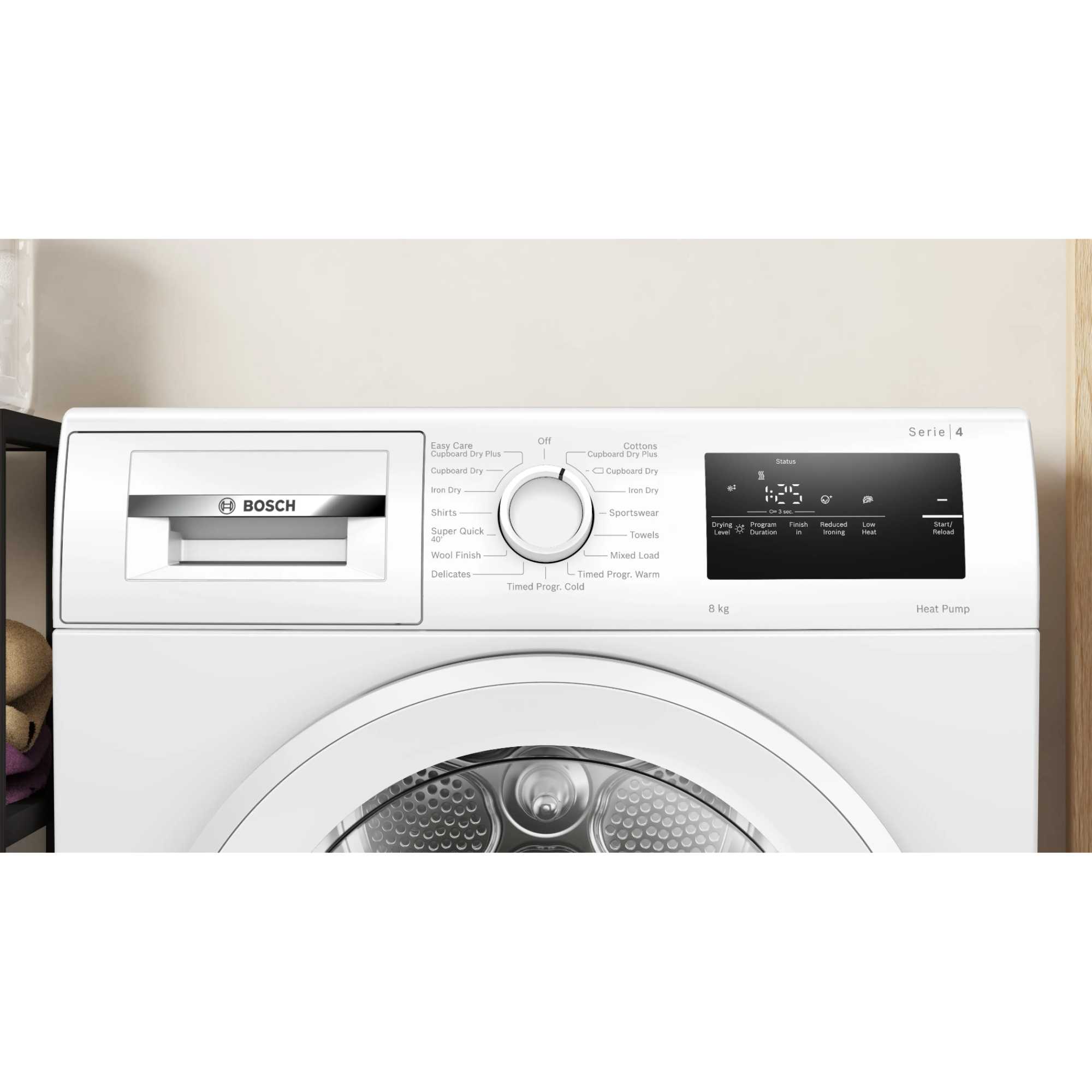 WTH85225GB Series 4 8kg Heat Pump Tumble Dryer - White