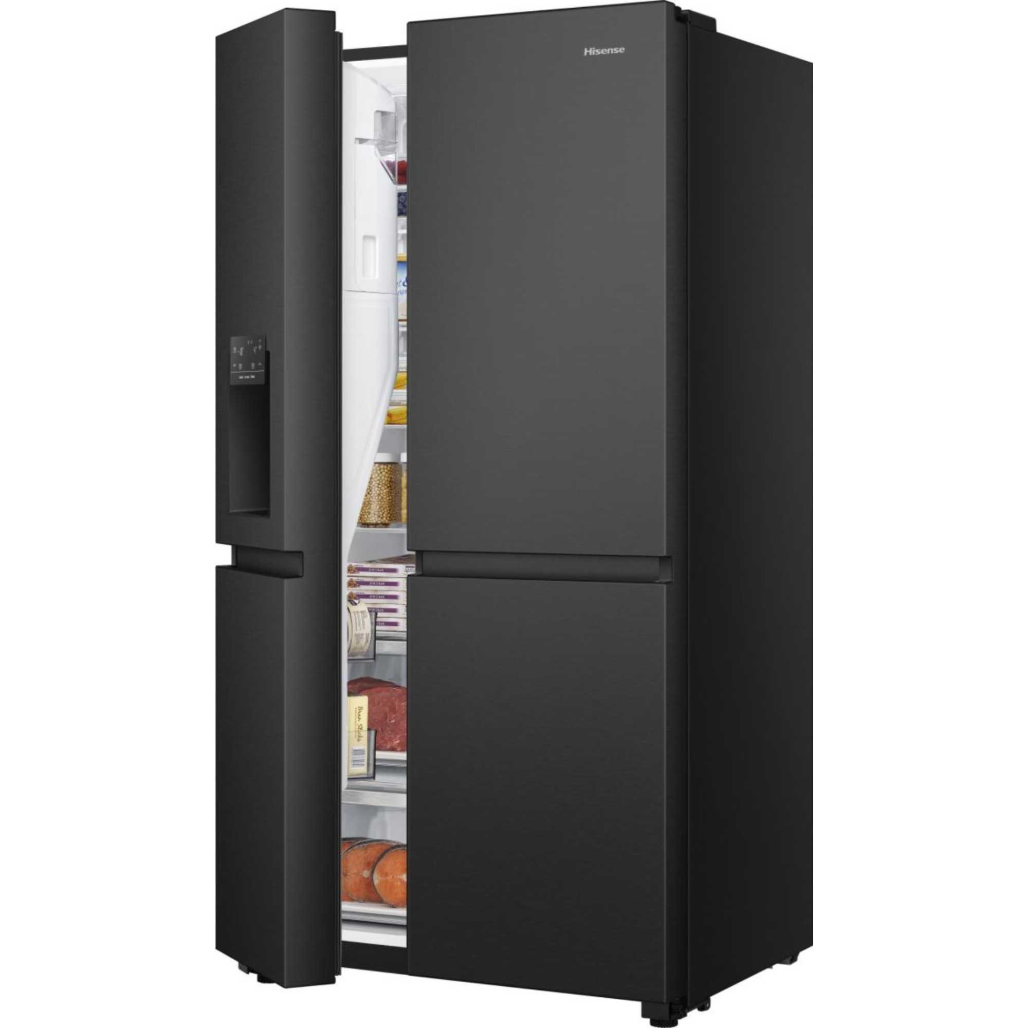 RS818N4TFE 632L American Fridge Freezer with Ice & Water Dispenser - Black