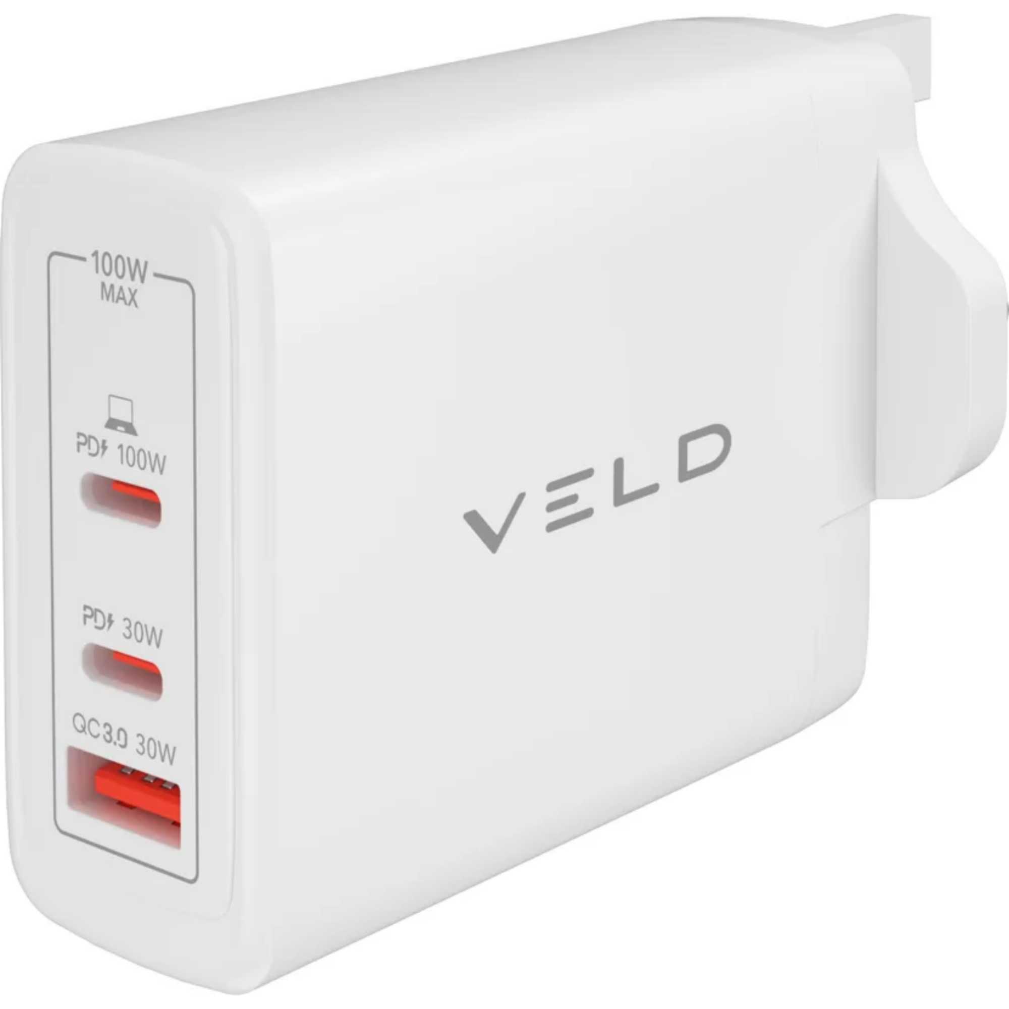 VHG100JW Super-Fast 3 Port 100W USB Charger