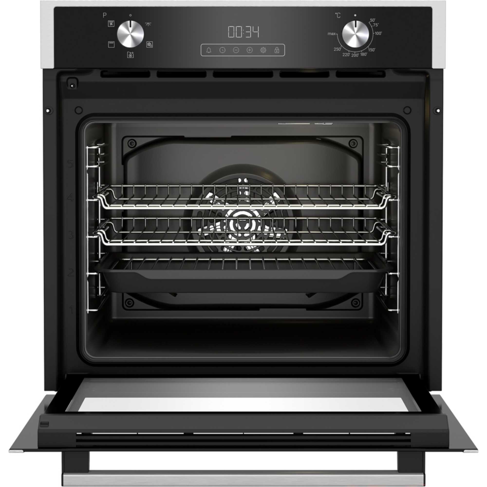 ROEN7201X 60cm Built-In 72L Single Fan Oven with AeroChef