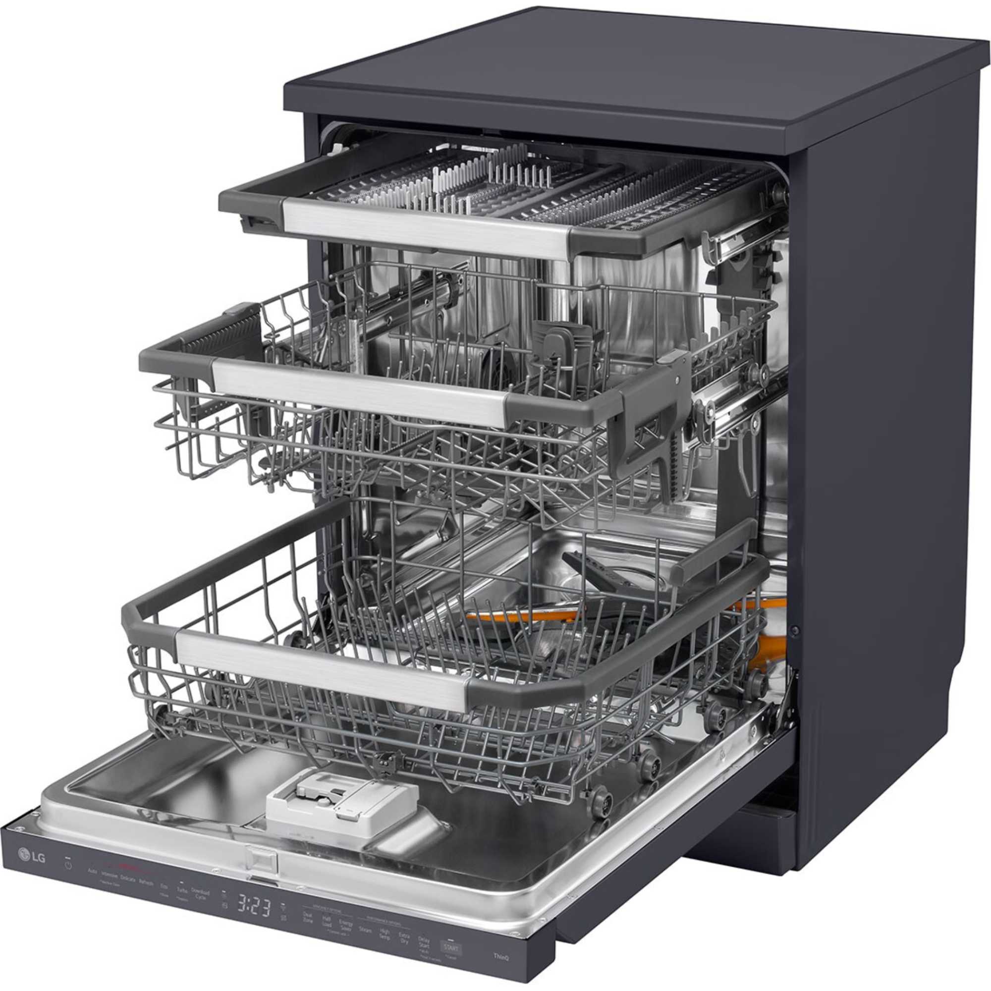 DF587HMS 14 Place Settings TrueSteam Dishwasher - Matte Black