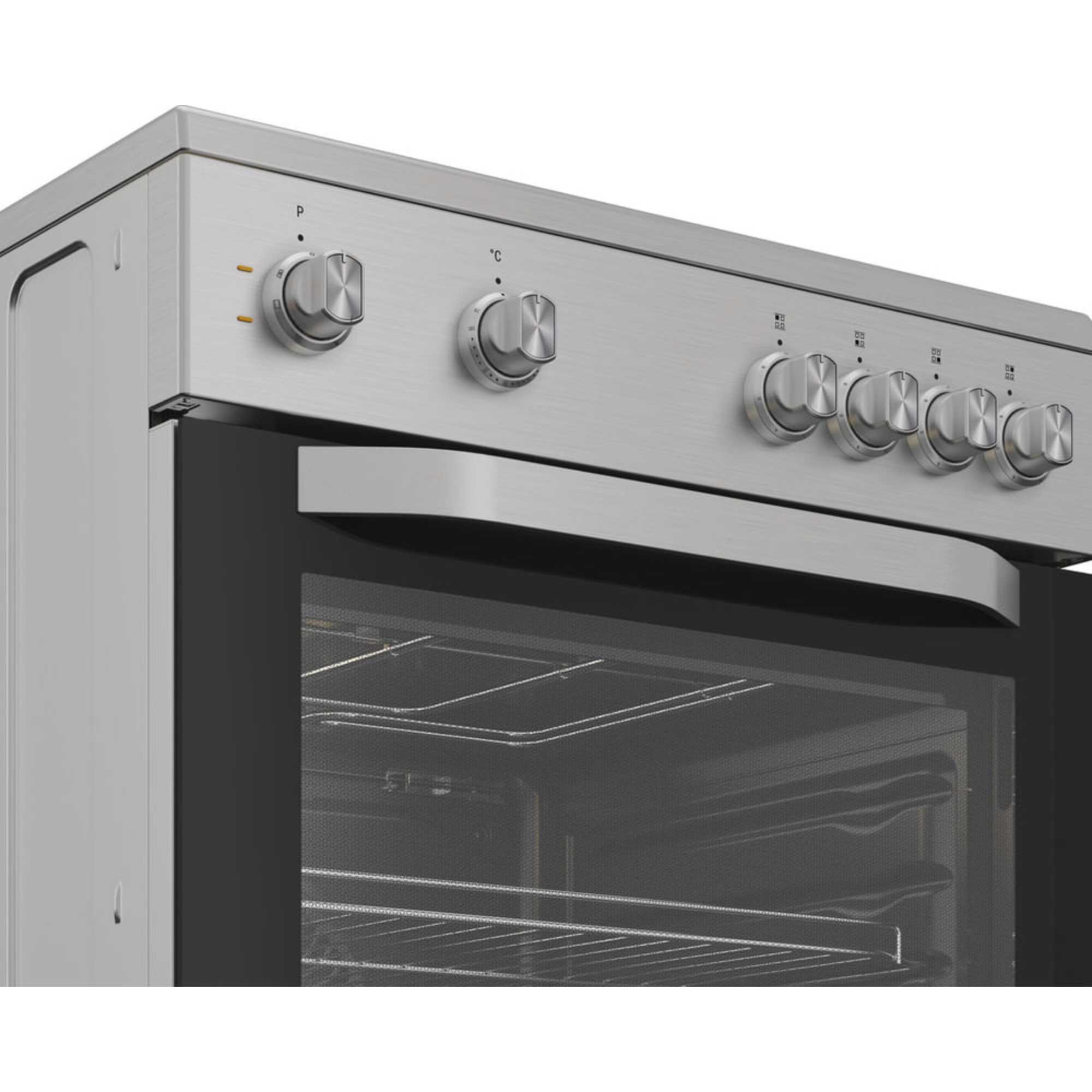 H6V5KMX/UK 60cm Electric Single Cooker with Multiflow - Stainless Steel