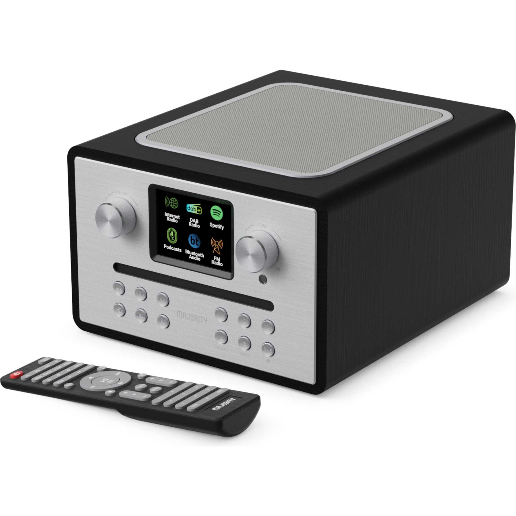 Majority Homerton HiFi Internet Radio Music System with Spotify Connect - Black