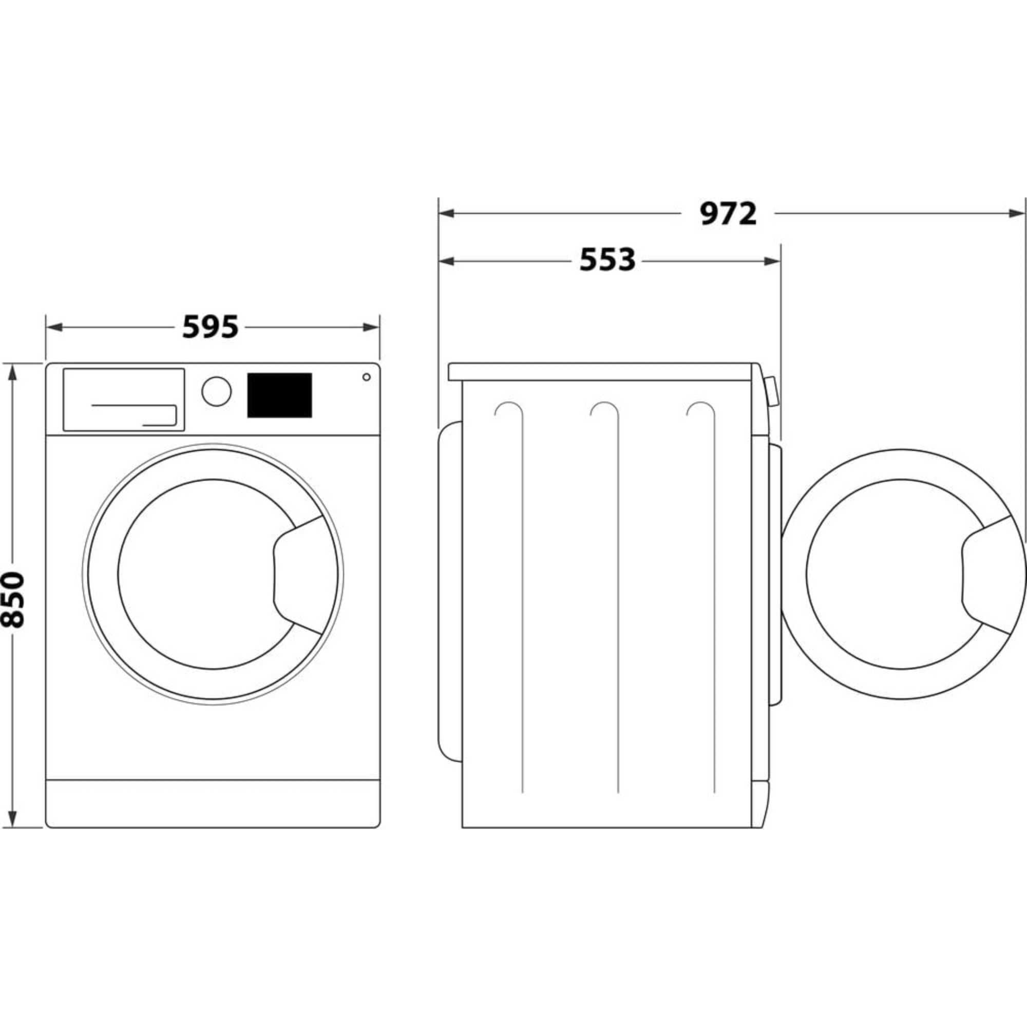 MyTime 7kg 1400rpm Washing Machine - MTWC 71485 W UK
