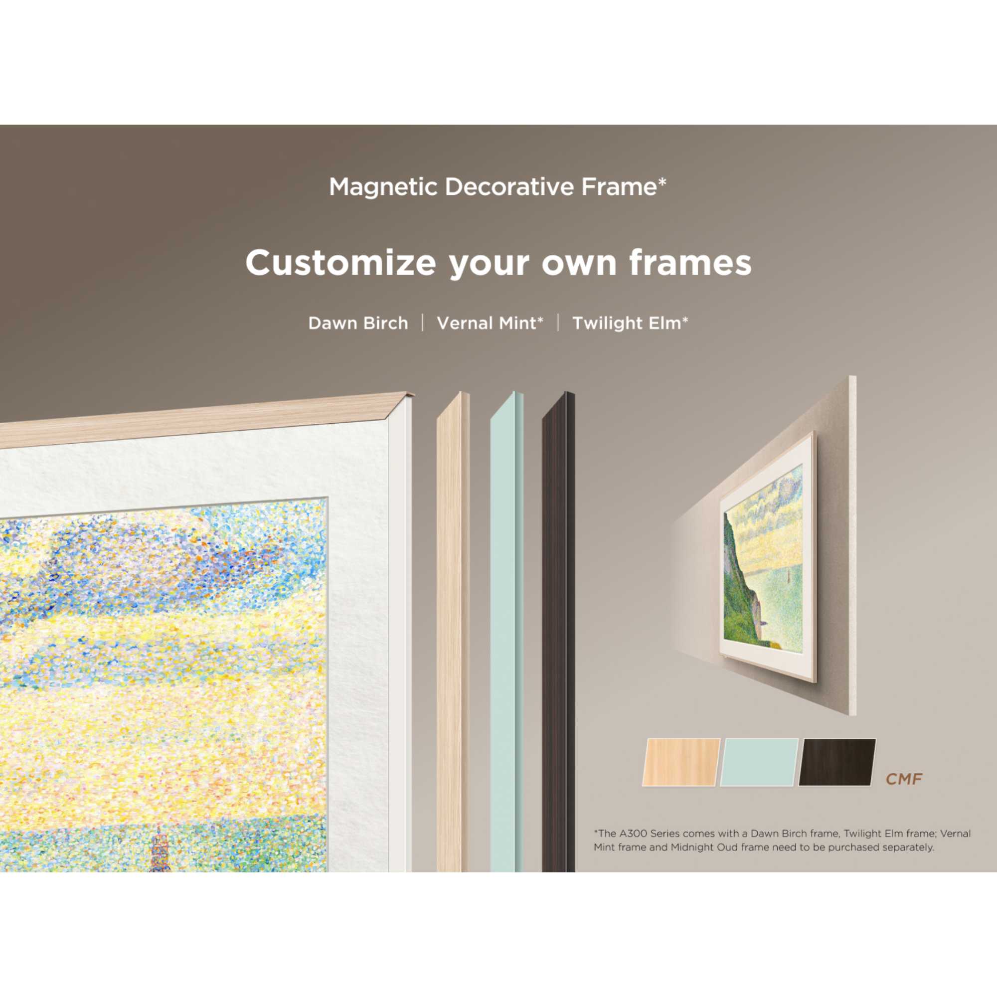 A300W 55" 4K Ultra HD QLED Canvas/Frame Lifestyle TV - 55A300W