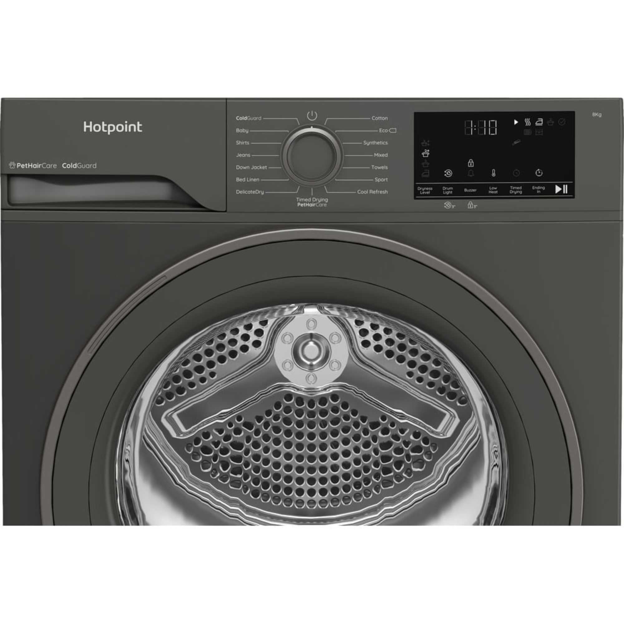 C HSD 82M GG UK 8kg Heat Pump Tumble Dryer with PetHairCare - Dark Grey