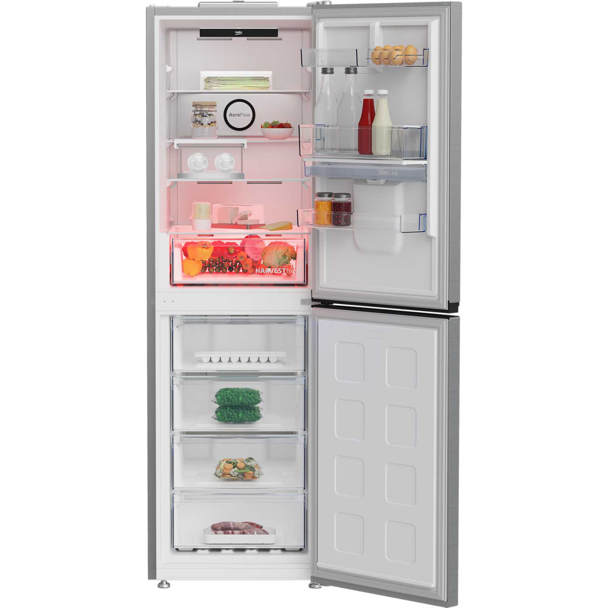 CNG4692DVPS 317l Frost Free Fridge Freezer - Stainless Steel