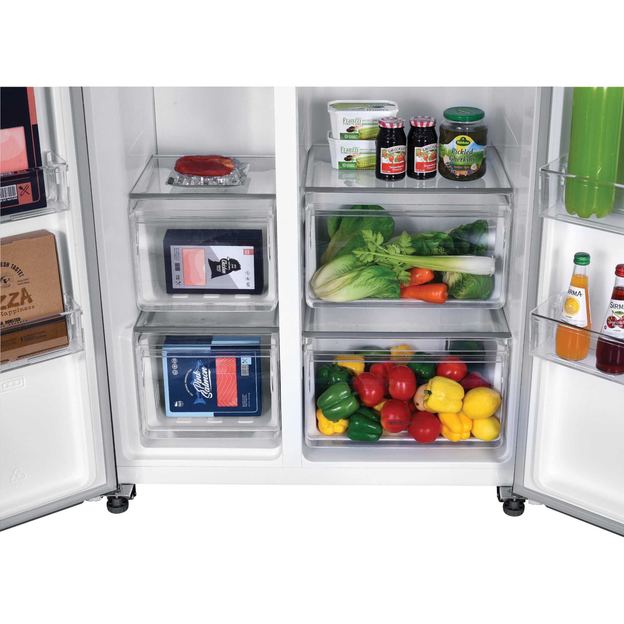 H-Fridge 500 Maxi American Style Fridge Freezer 60/40 Total No Frost - Stainless Steel - HHSBSO-6174XK-1
