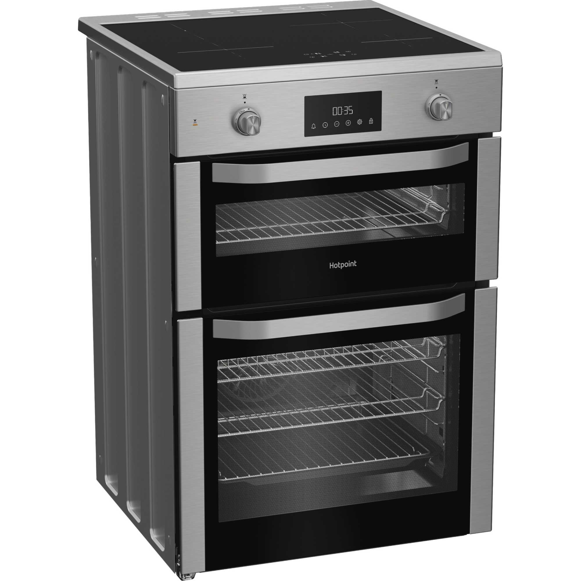 HDE6IDC2X Double Oven Electric Cooker with 4 Zone Induction Hob - Stainless Steel