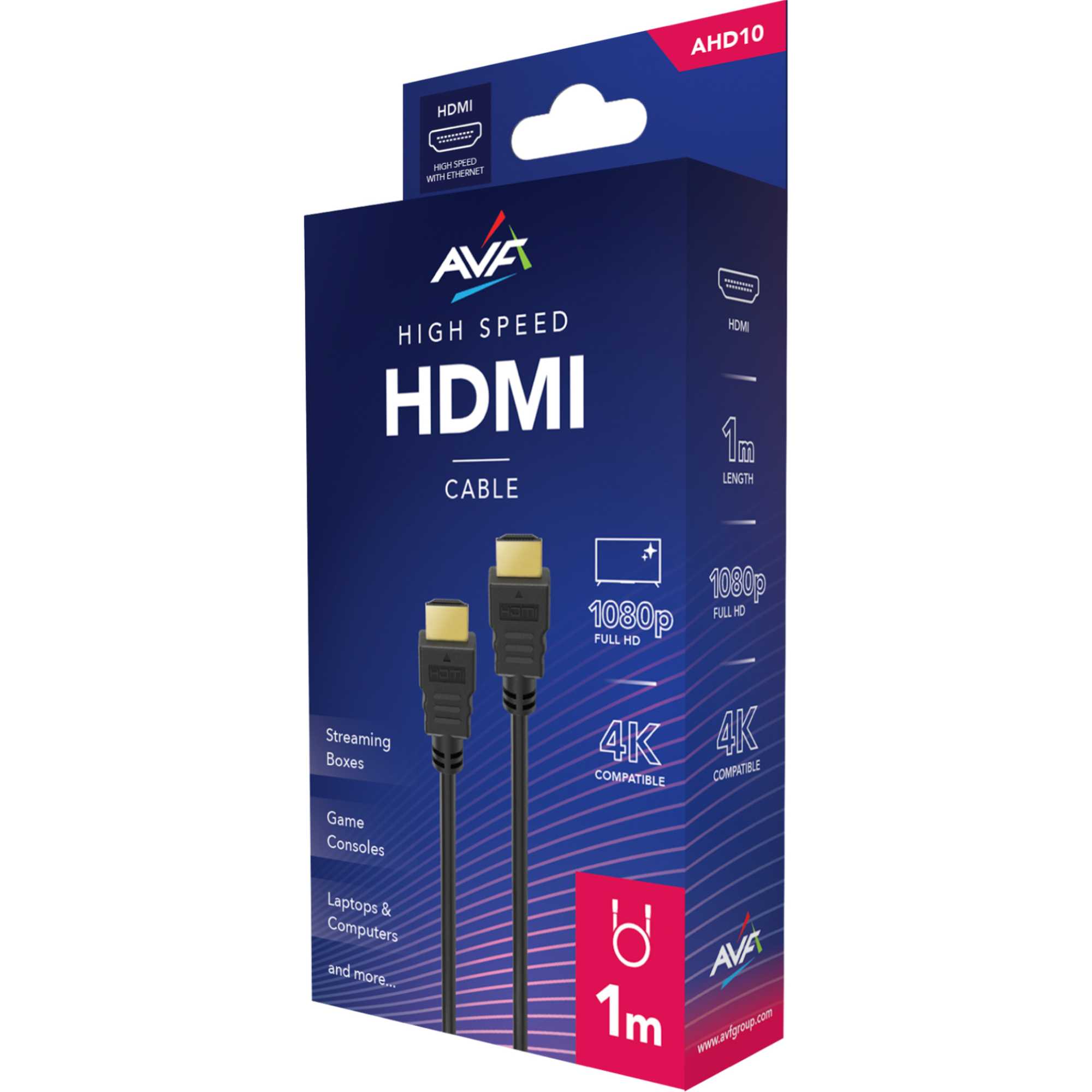 AHD10 1m High Speed HDMI Cable