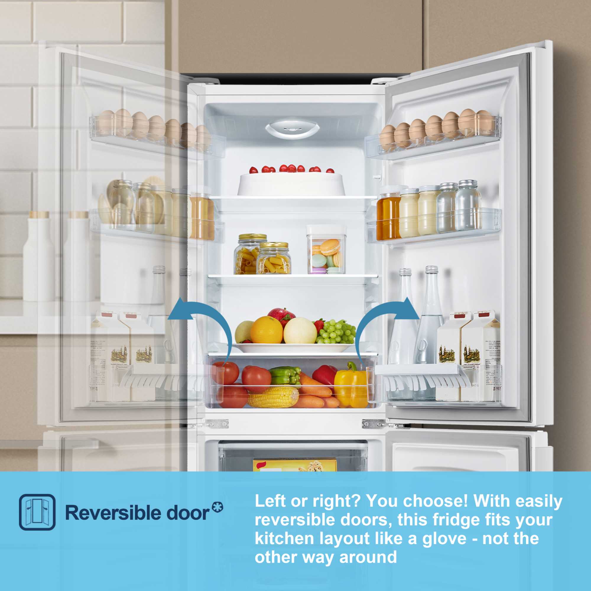 MC50165E 175l Capacity Fridge Freezer - White