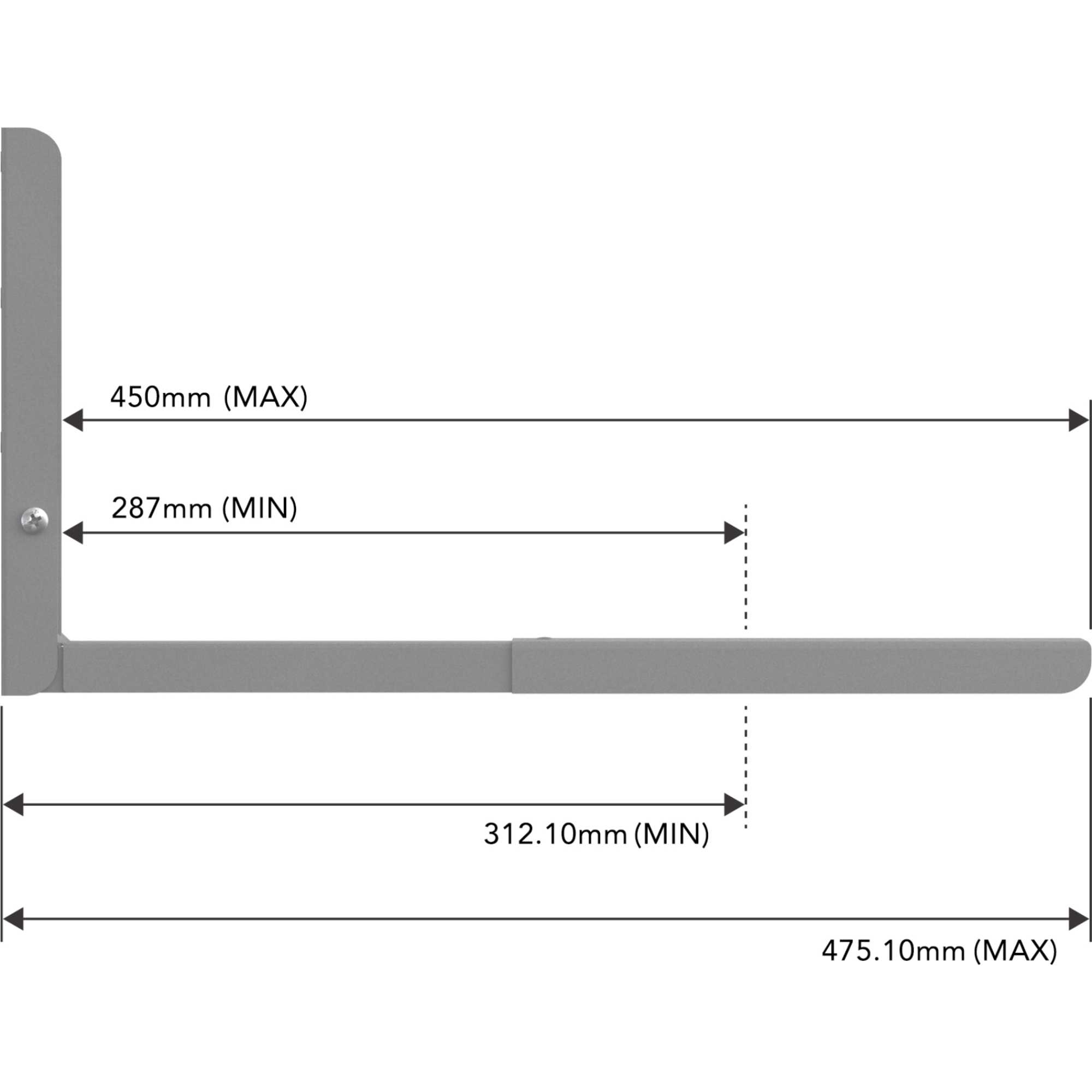EM60S Universal Microwave Bracket - Silver