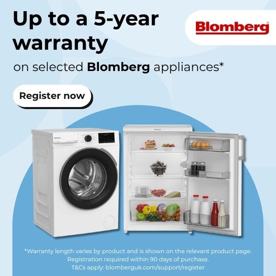 Blomberg up to 5 years warranty 
