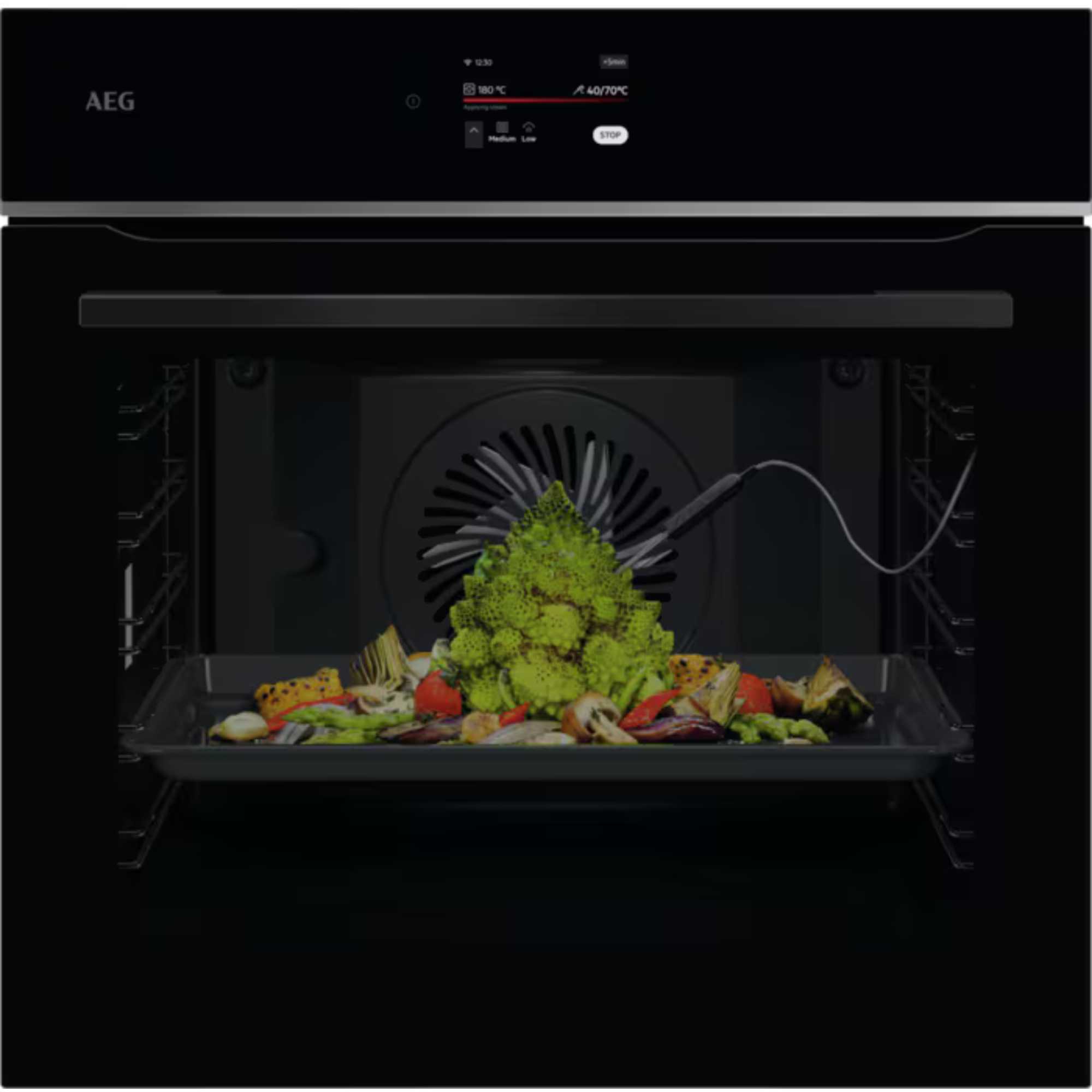 TE7PB731AB 7000 MealAssist Pyrolytic Self Clean 71l Built-in Oven - Black