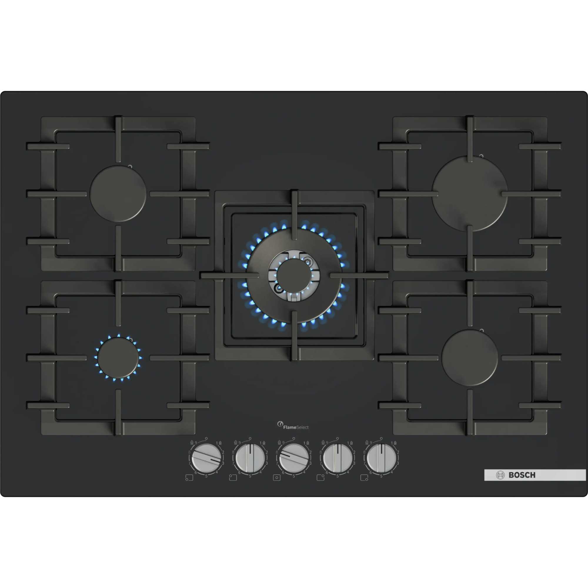 Series 6 PPQ7A6I40 75cm Gas Hob 5 Burners Tempered Glass - Black