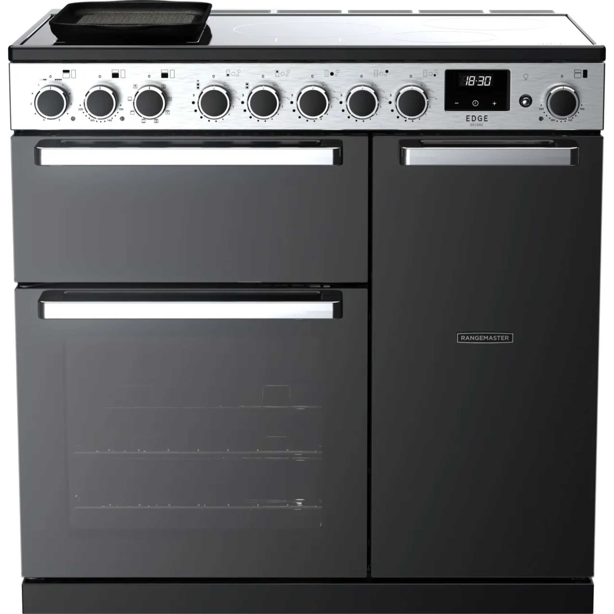 EDDL90EIGBLK/CM1 90 cm Electric Induction Range Cooker - Black & Chrome