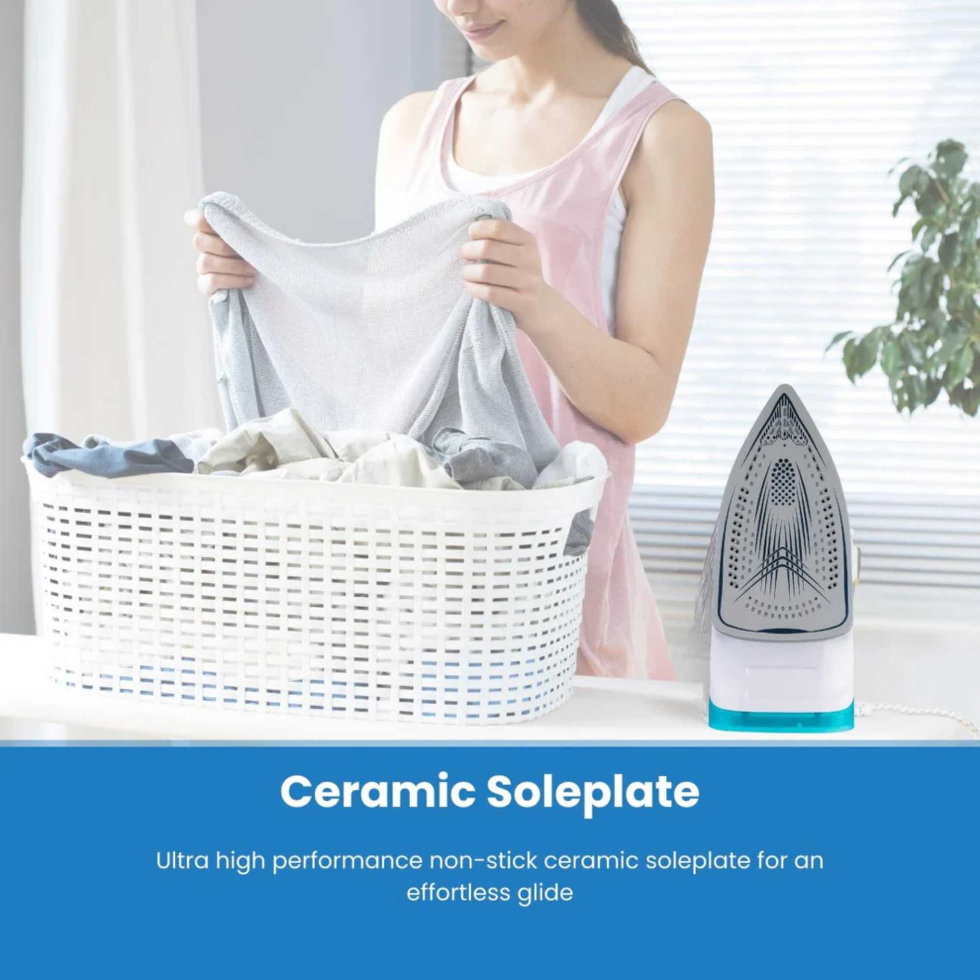 HB508AW SteamMax 2200W Steam Iron - Aqua & White