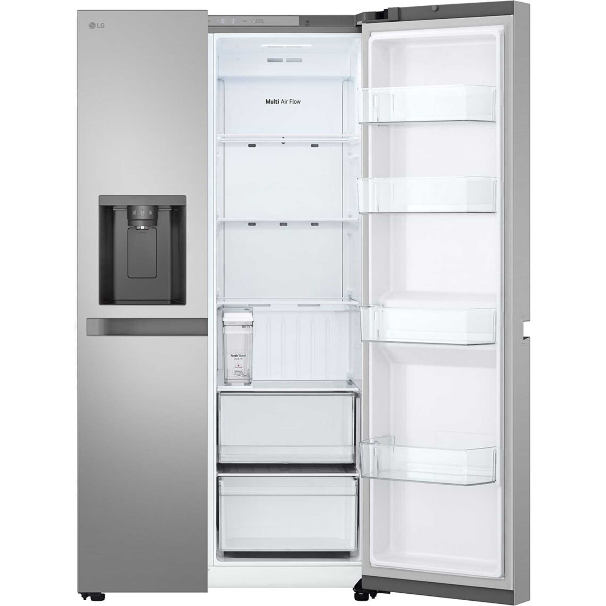 GSLC41PYPE 641L American Style Fridge Freezer - Silver
