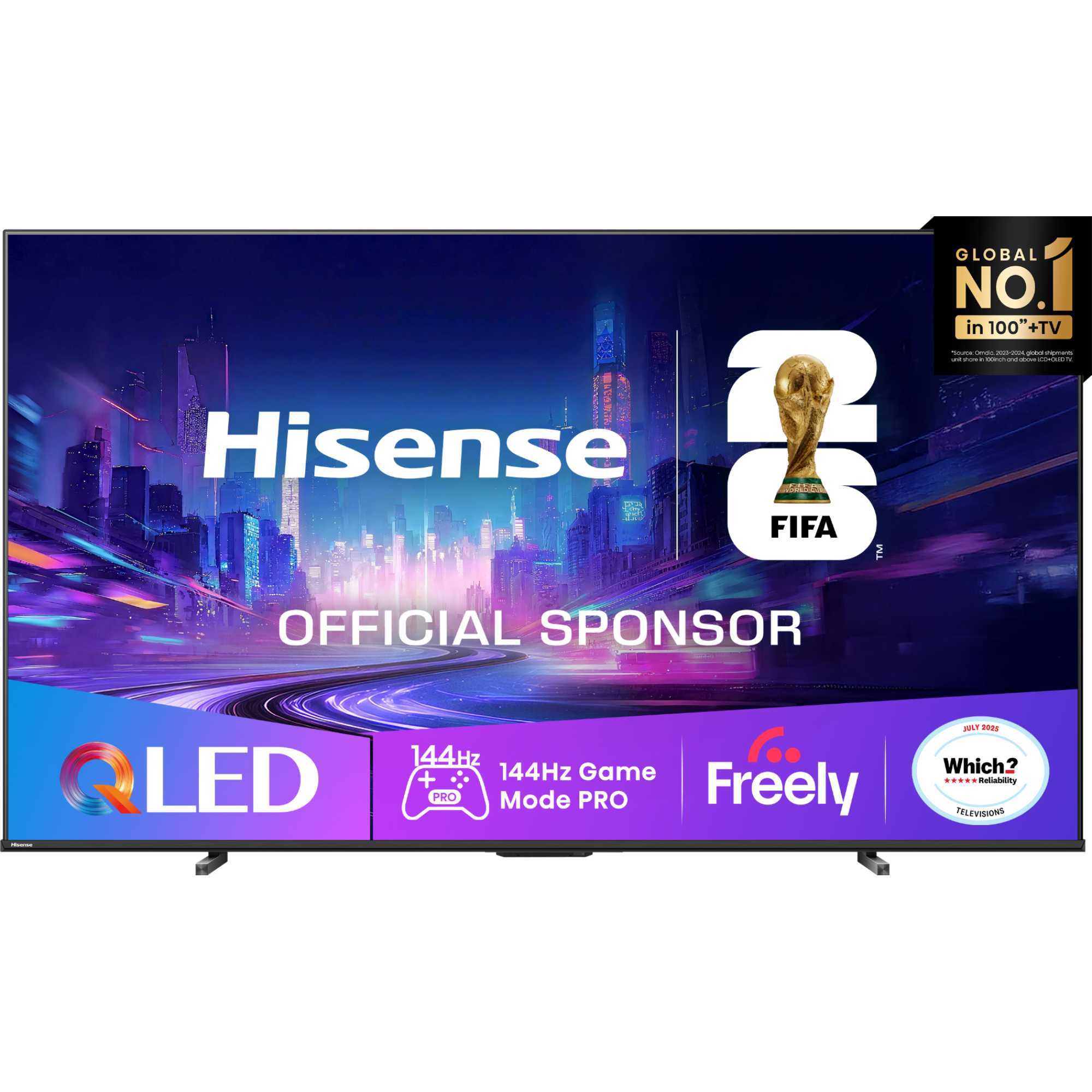 E7QTUK PRO 100" 144Hz QLED Smart AI TV with Freely - 100E7QTUK-PRO