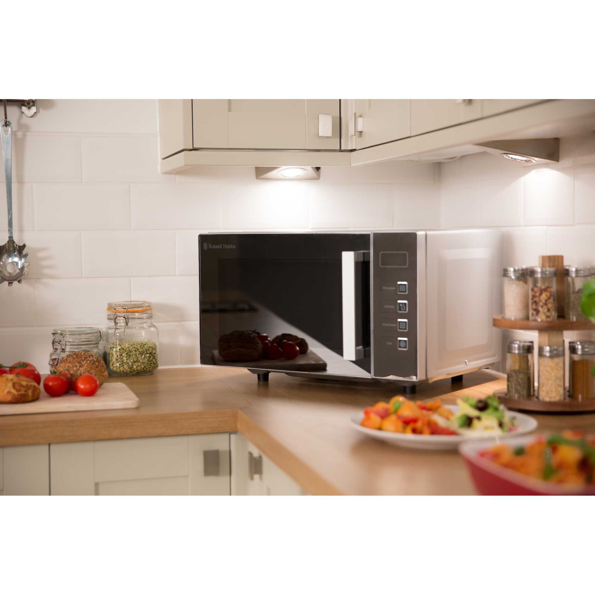 RHEM2301S 23L Flatbed Solo 800w Microwave - Silver