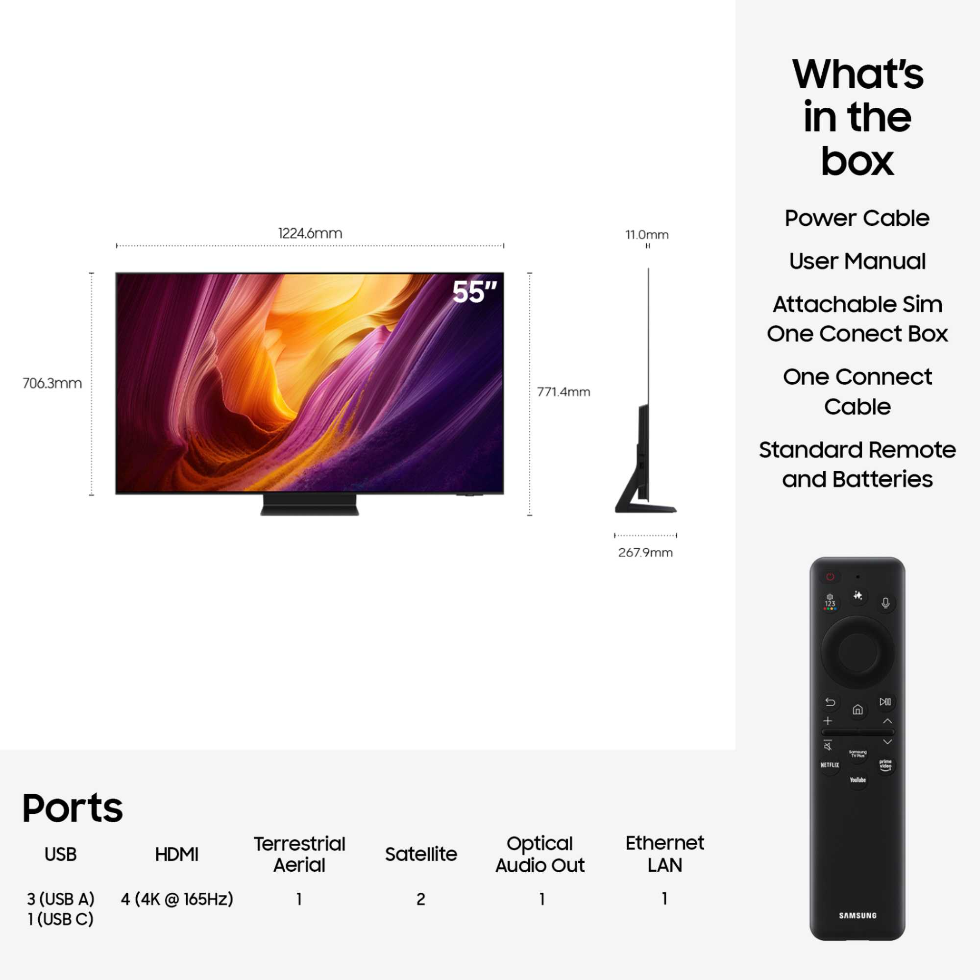S95H 55" 4K Ultra HD OLED HDR Smart TV - QE55S95H