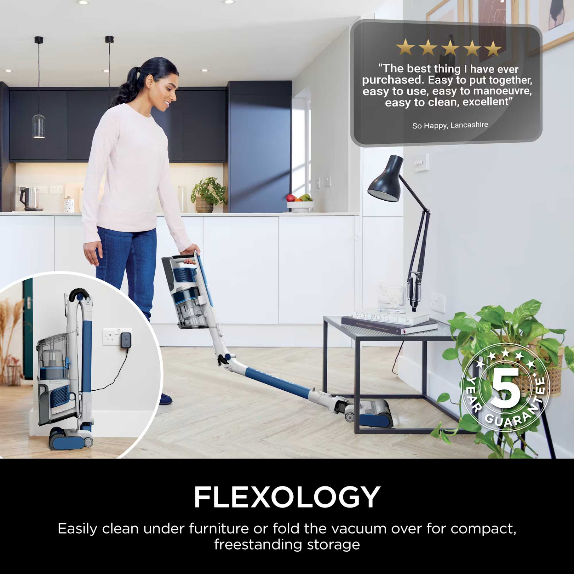 IZ380UK PowerPro Cordless Stick Vacuum with Anti Hair Wrap & Floor Detect