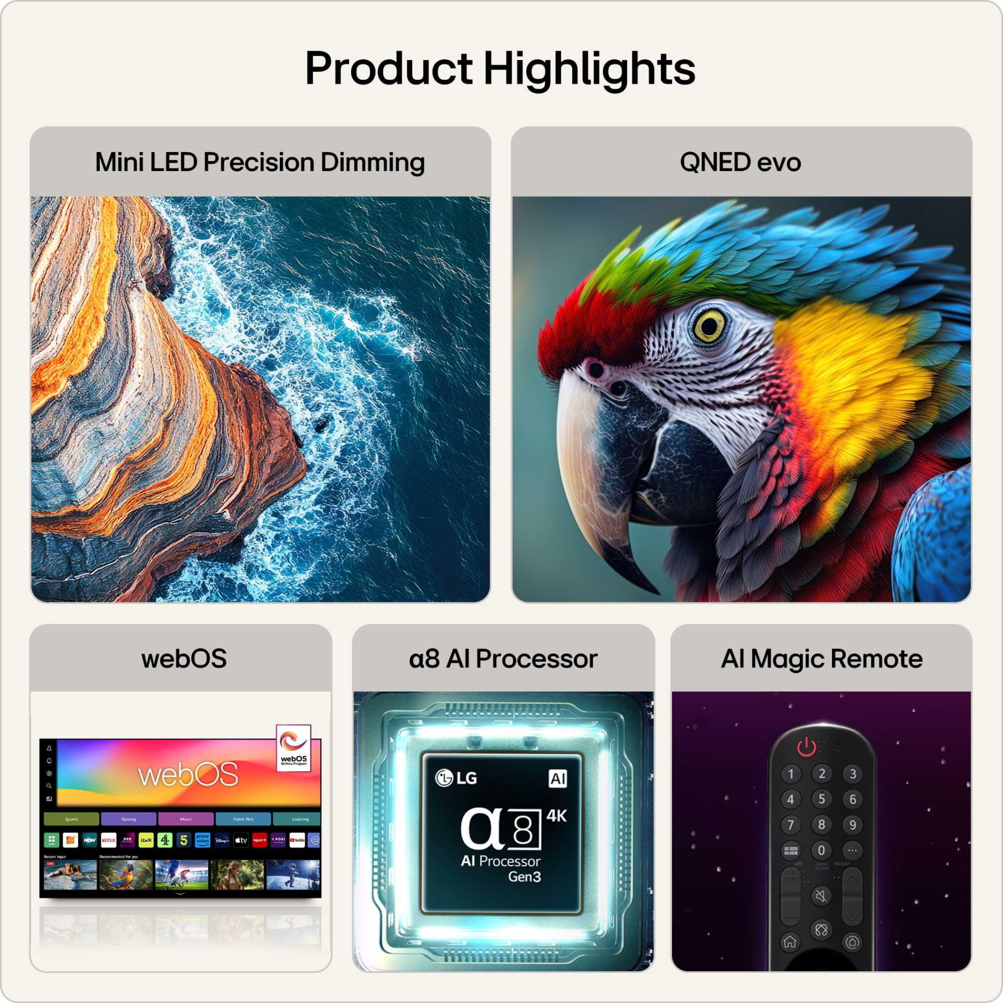 QNED87 86" 4K QNED Mini LED Smart TV - 86QNED87B6A