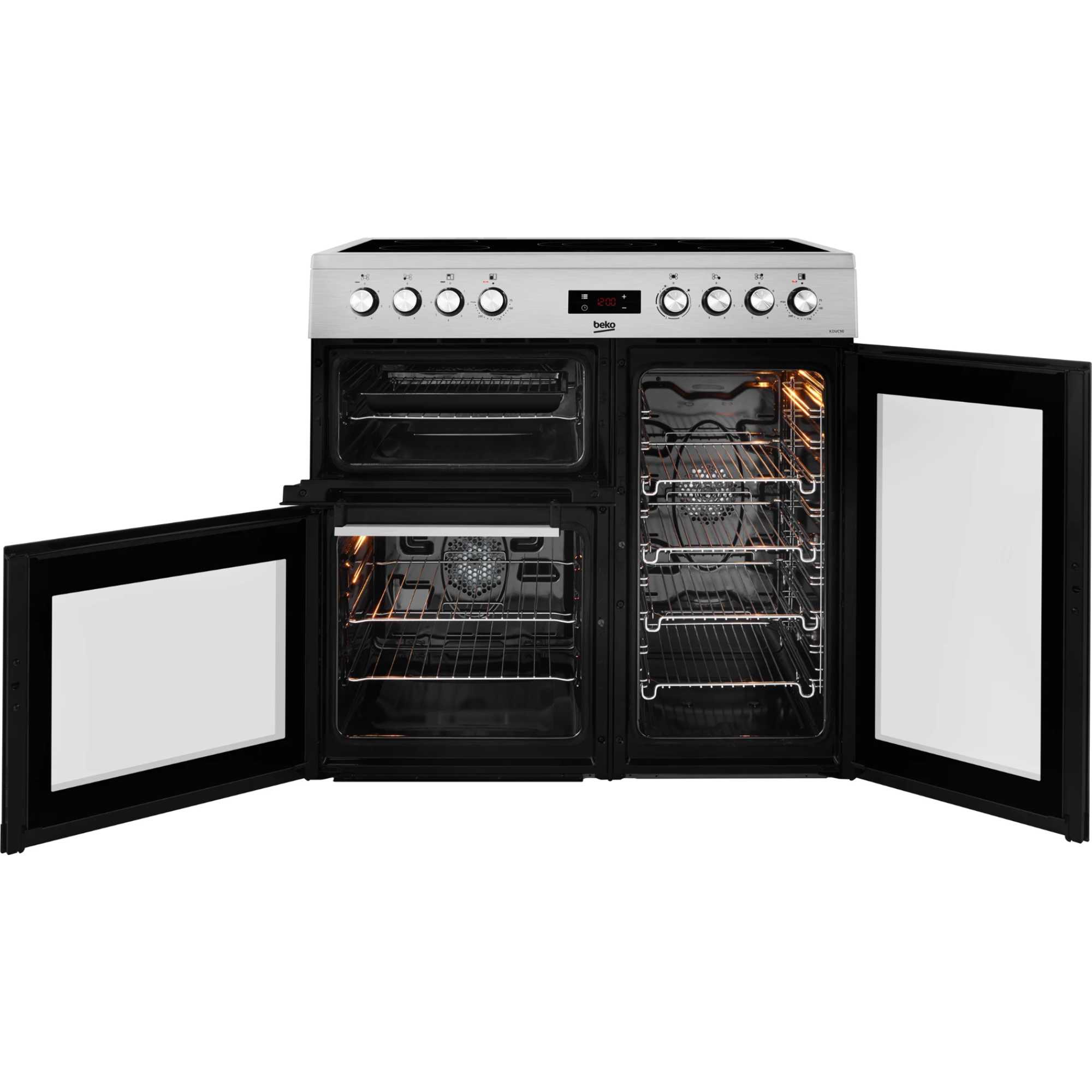 90cm Double Oven Range Cooker with 5 Ceramic Hobs - KDVC90X