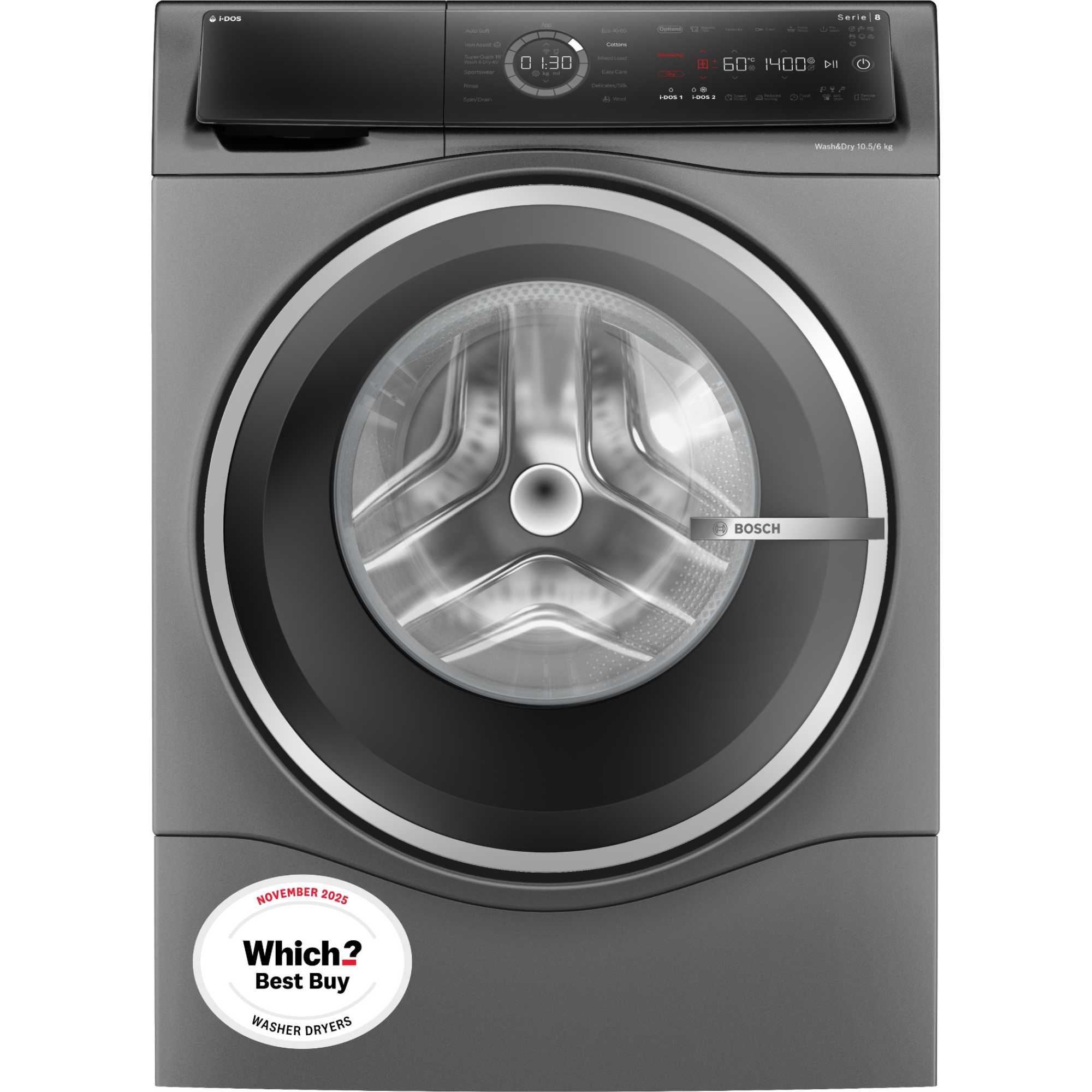 Series 8 10.5kg Wash 6kg Dry 1400rpm Washer Dryer - WNC254ARGB