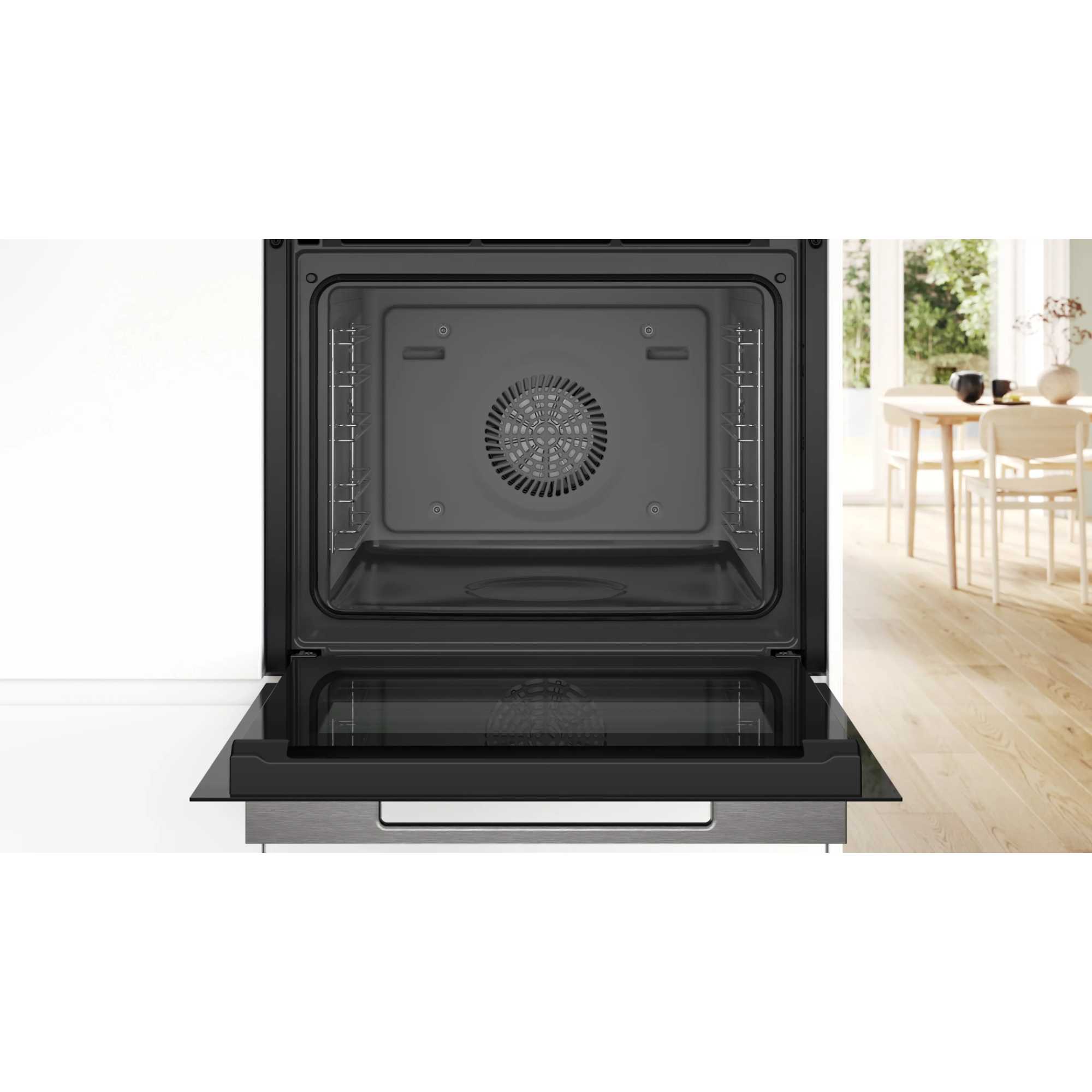 Series 8 HSG7584B1 Built-In Smart Single Oven with Steam Function - Black