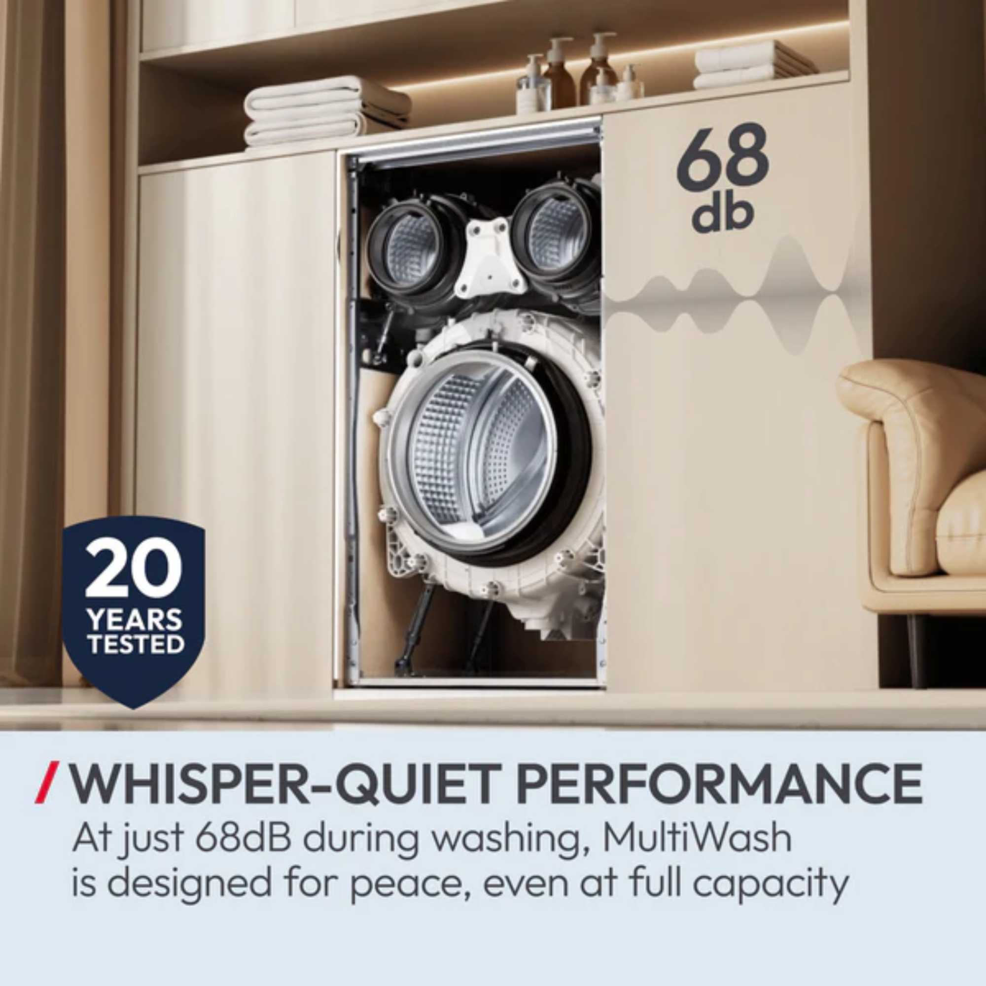 MultiWash 10kg + 1kg + 1kg 1400rpm Washing Machine - HMQD 410CBL9-80