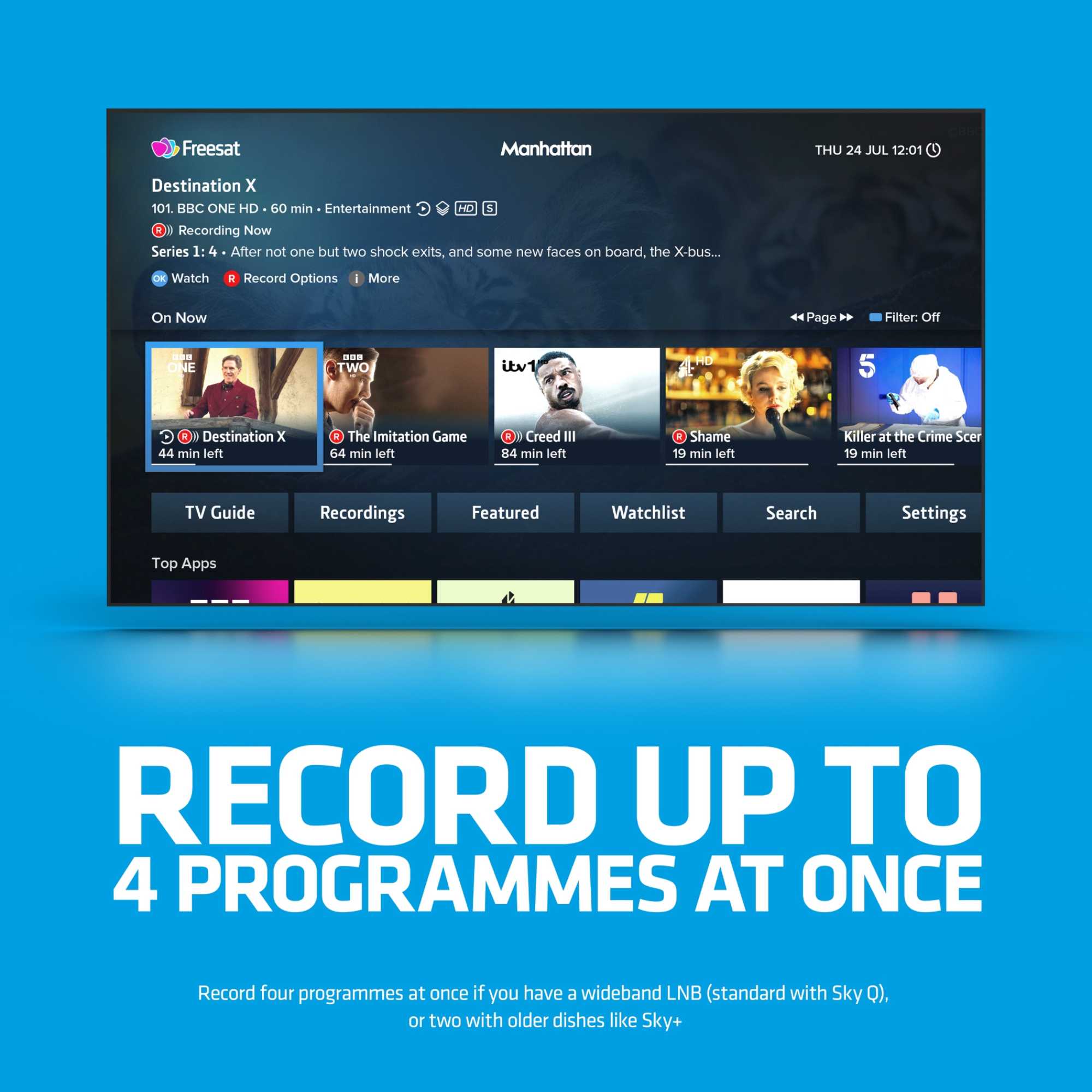 S4-R 1TB Freesat 4K TV Recorder