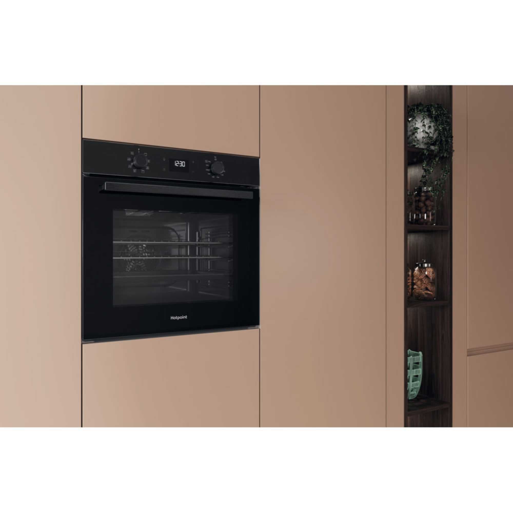 HO 455H B UK Class 2 Multiflow Single Electric Fan Oven - Black